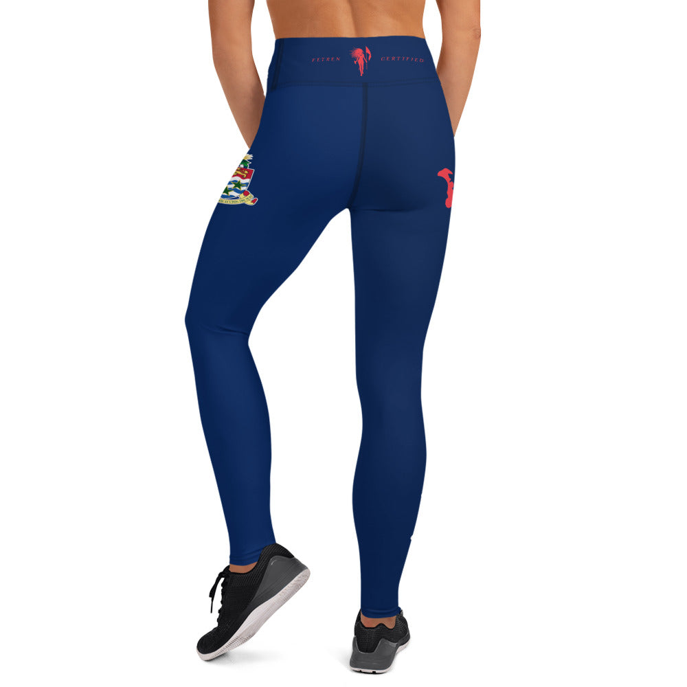 Cayman Islands Flag Yoga Leggings-Fete Massive