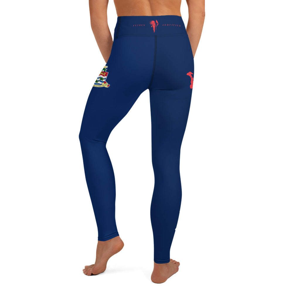 Cayman Islands Flag Yoga Leggings-Fete Massive