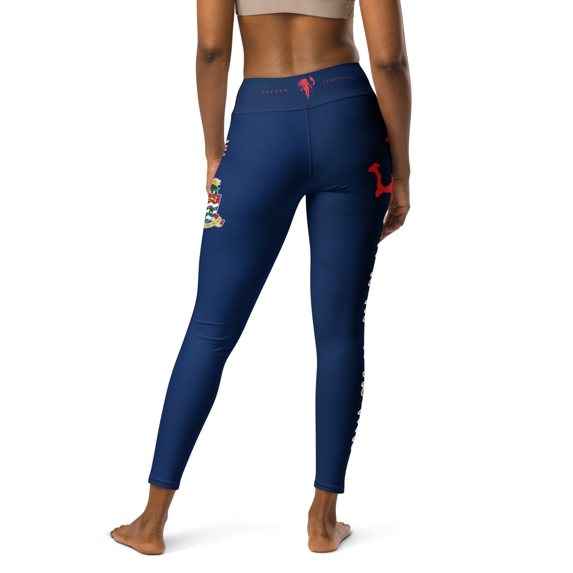 Cayman Islands Flag Yoga Leggings-Fete Massive