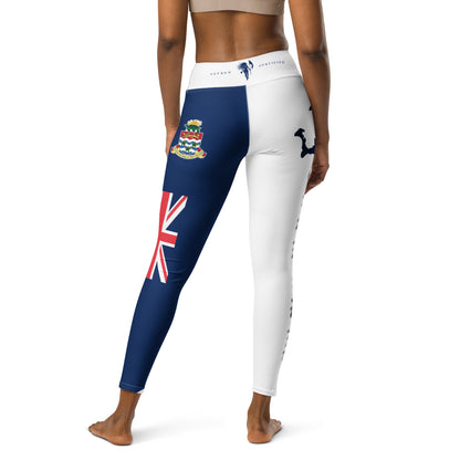 Caymen Islands Flag Yoga Leggings White