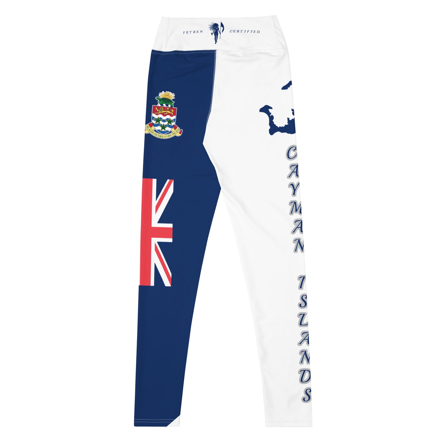 Caymen Islands Flag Yoga Leggings White