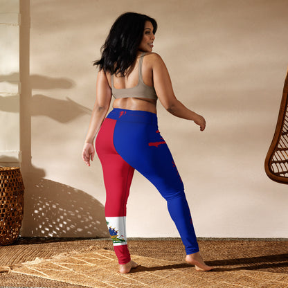 Haiti Flag Yoga Leggings