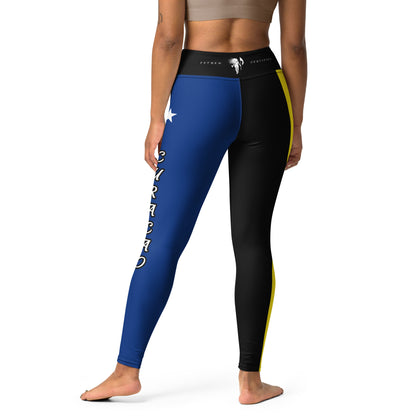 Curacao Flag Yoga Leggings Black