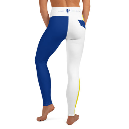 Curacao Flag Yoga Leggings (White)