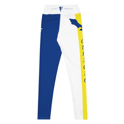 Curacao Flag Yoga Leggings (White)