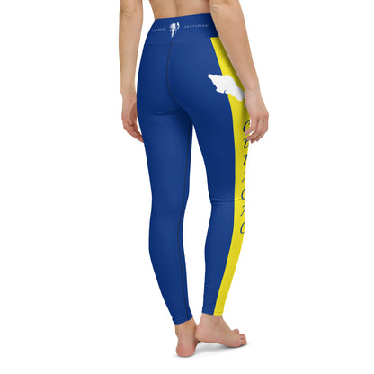 Curacao Flag Yoga Leggings (Blue)