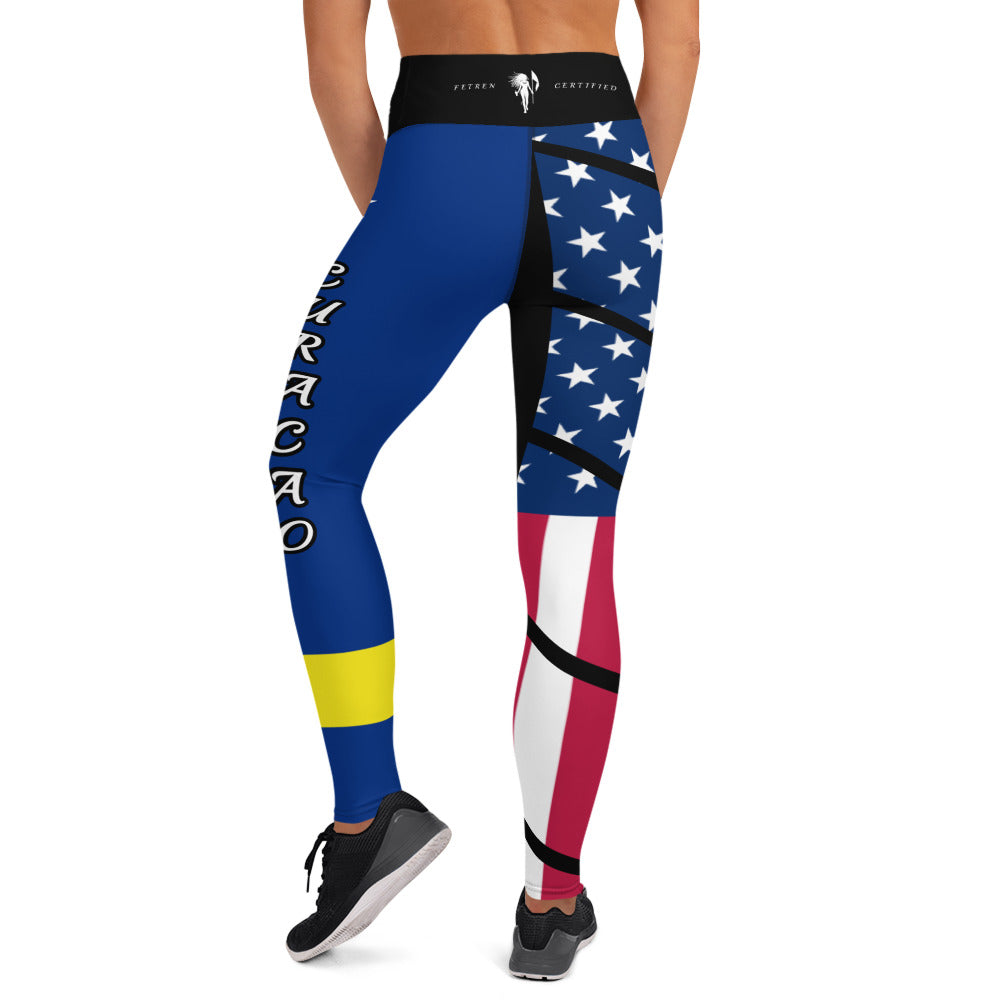 Curacao USA Yoga Leggings-Fete Massive