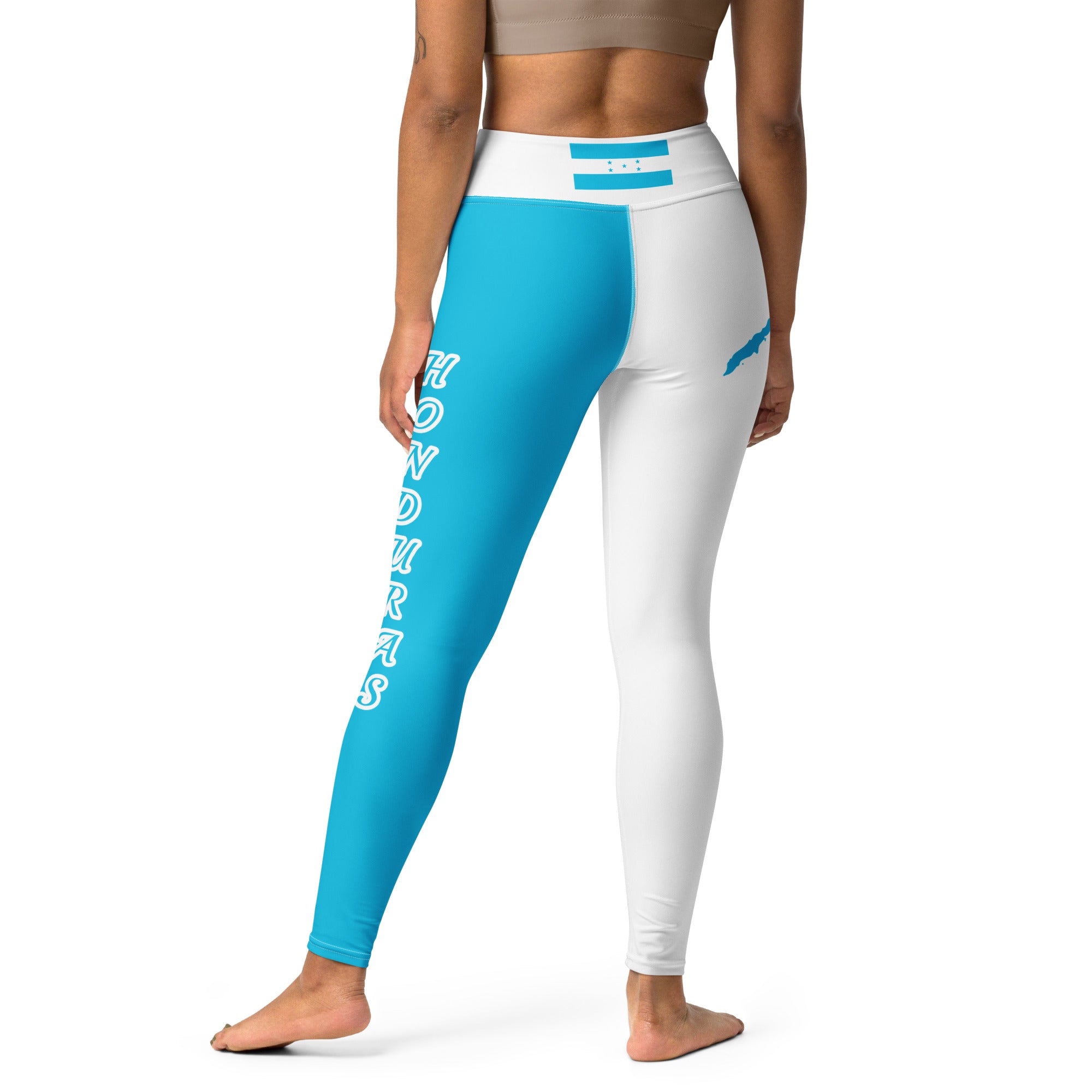 Rotan/Honduras Flag Yoga Leggings-Fete Massive