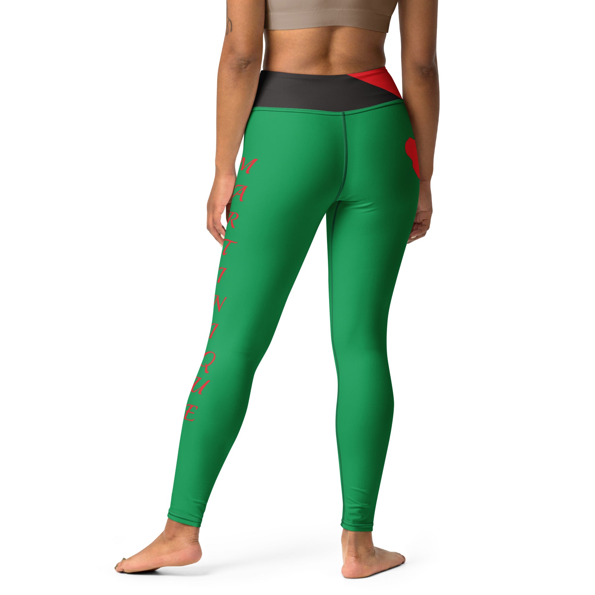 Martinique Yoga Leggings (Green)-Fete Massive