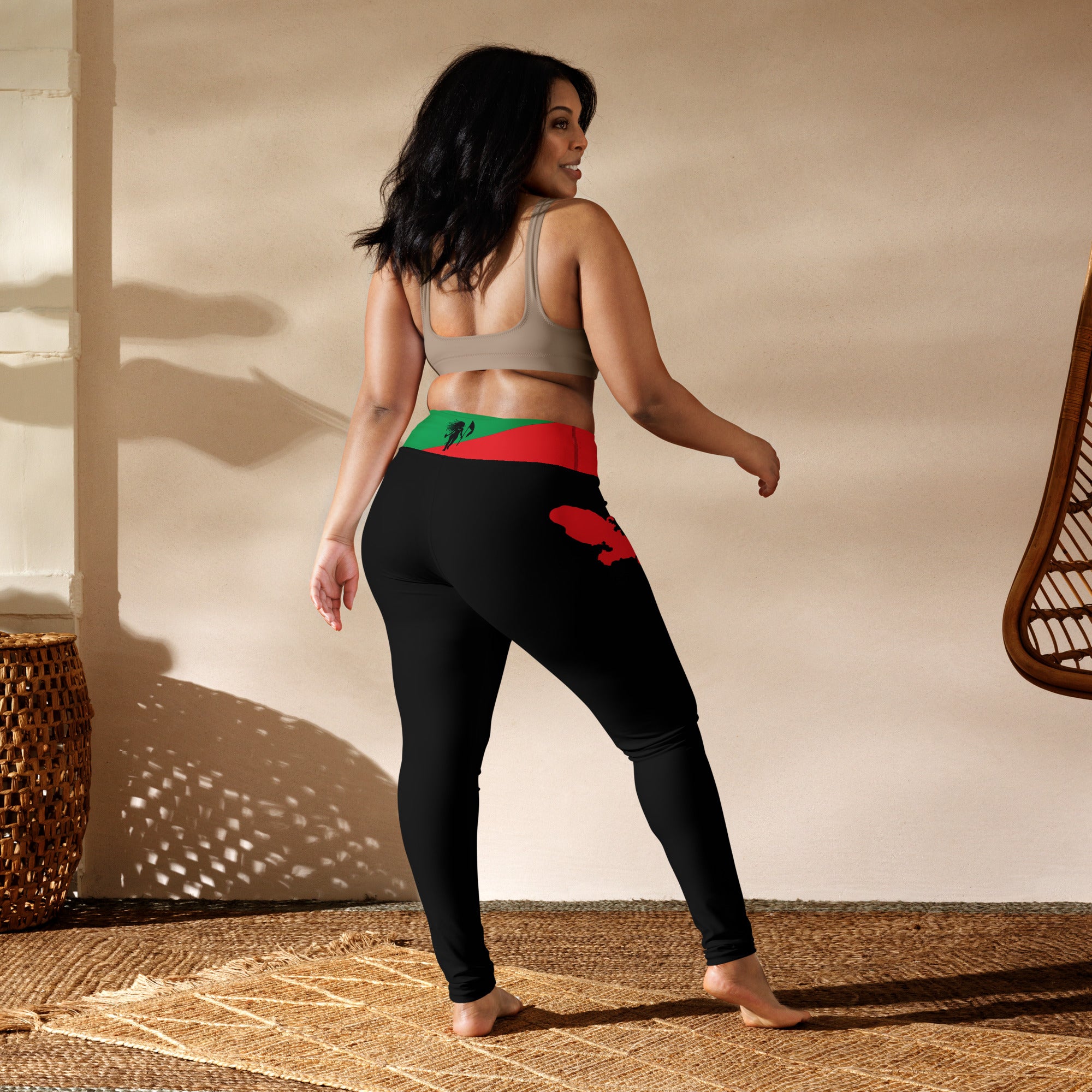 Martinique Yoga Leggings (Black)-Fete Massive