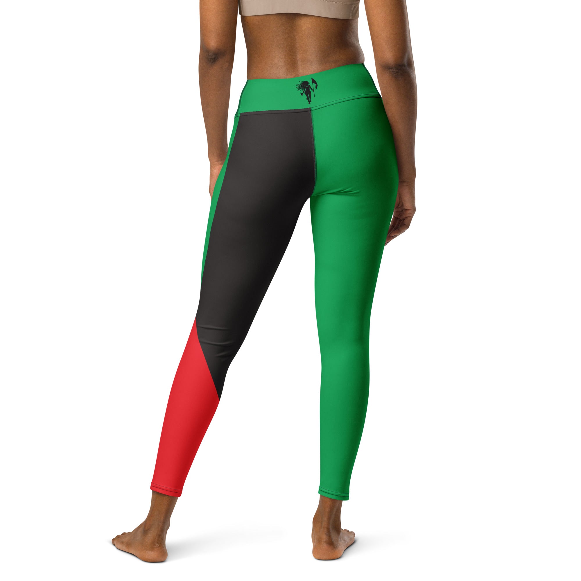 Martinique Yoga Leggings (Green Flag)-Fete Massive