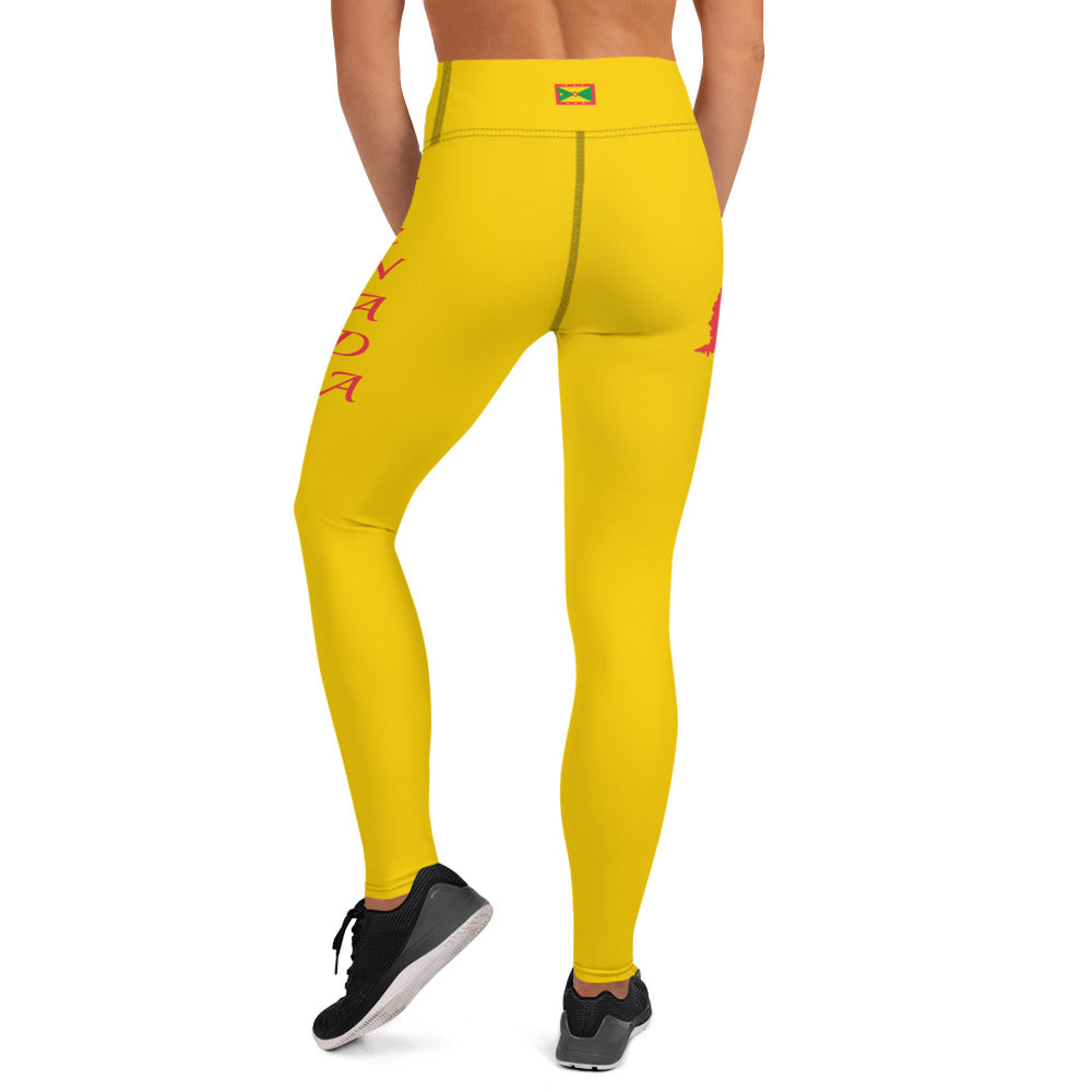 Grenada Yoga Leggings (Yellow)-Fete Massive