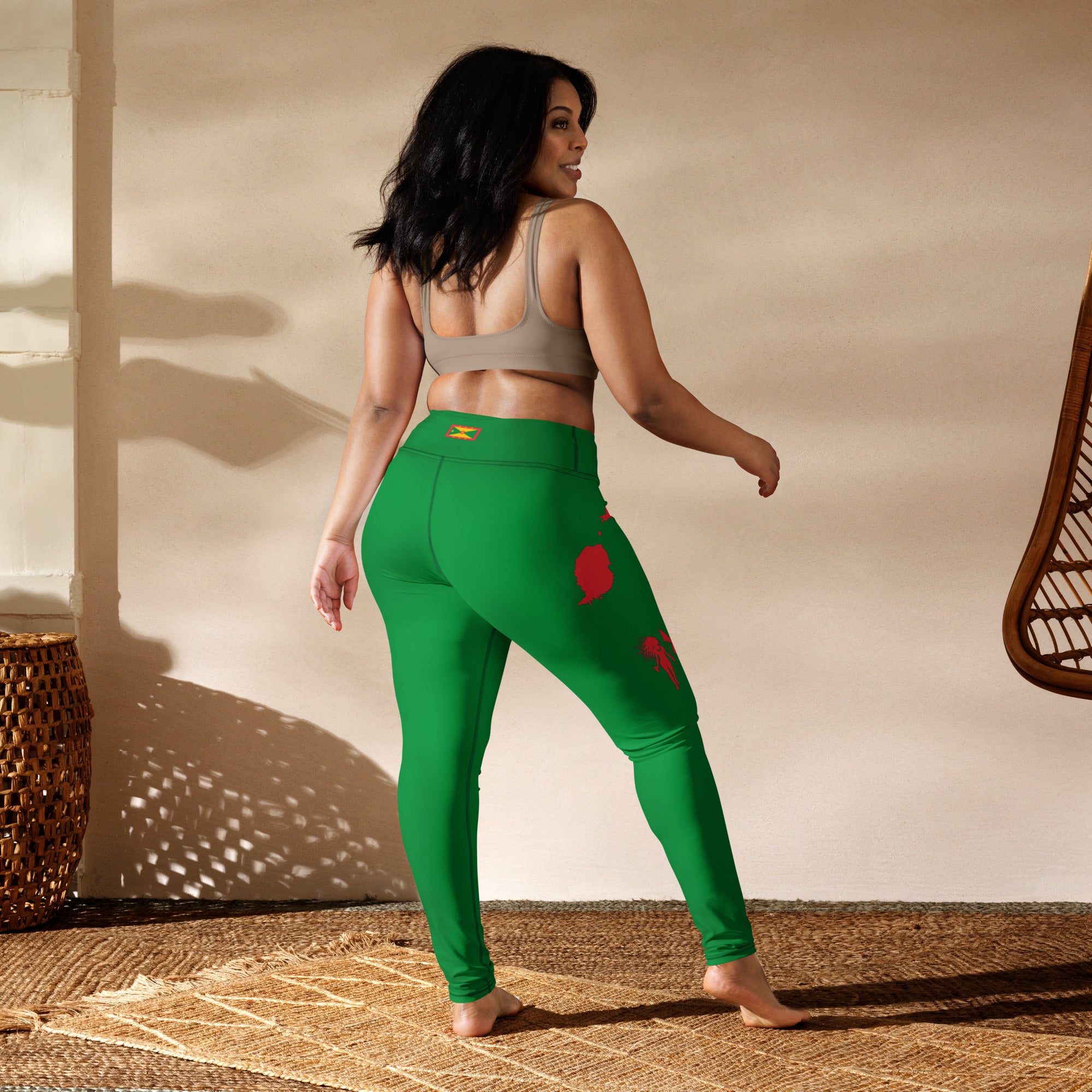 Grenada Yoga Leggings (Green)-Fete Massive