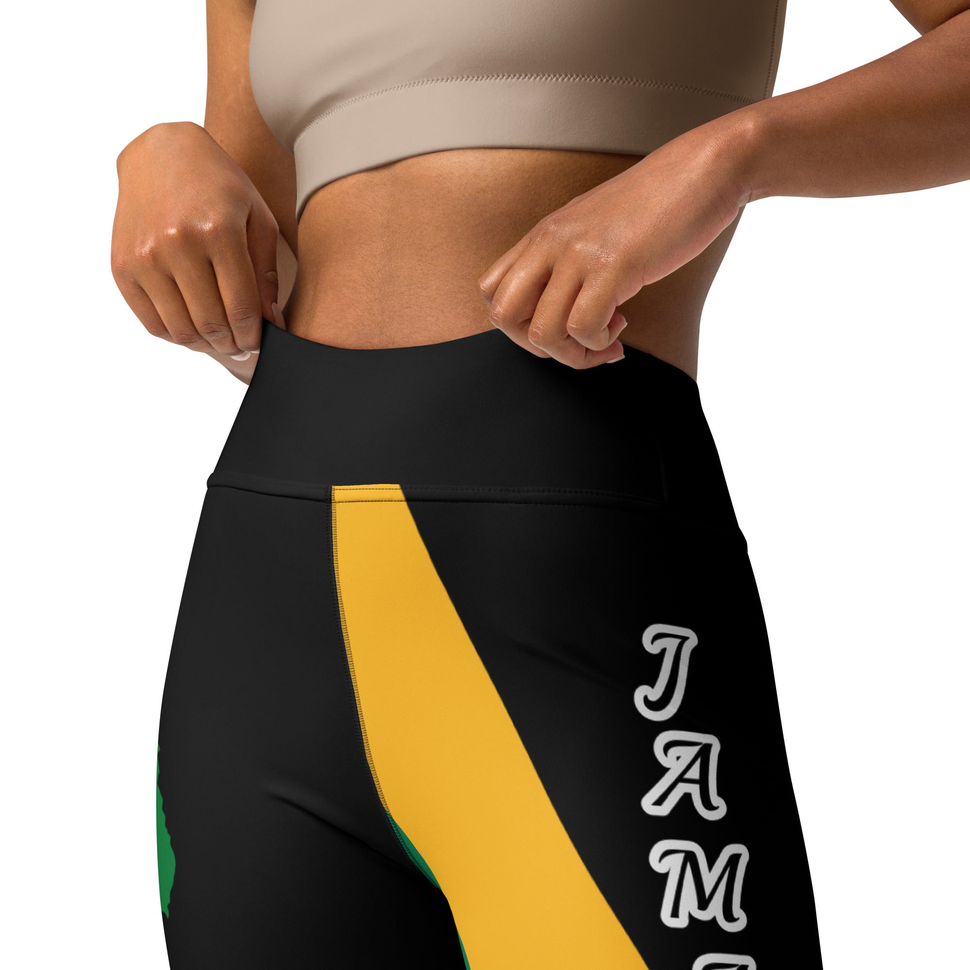 Jamaica USA Yoga Leggings-Fete Massive