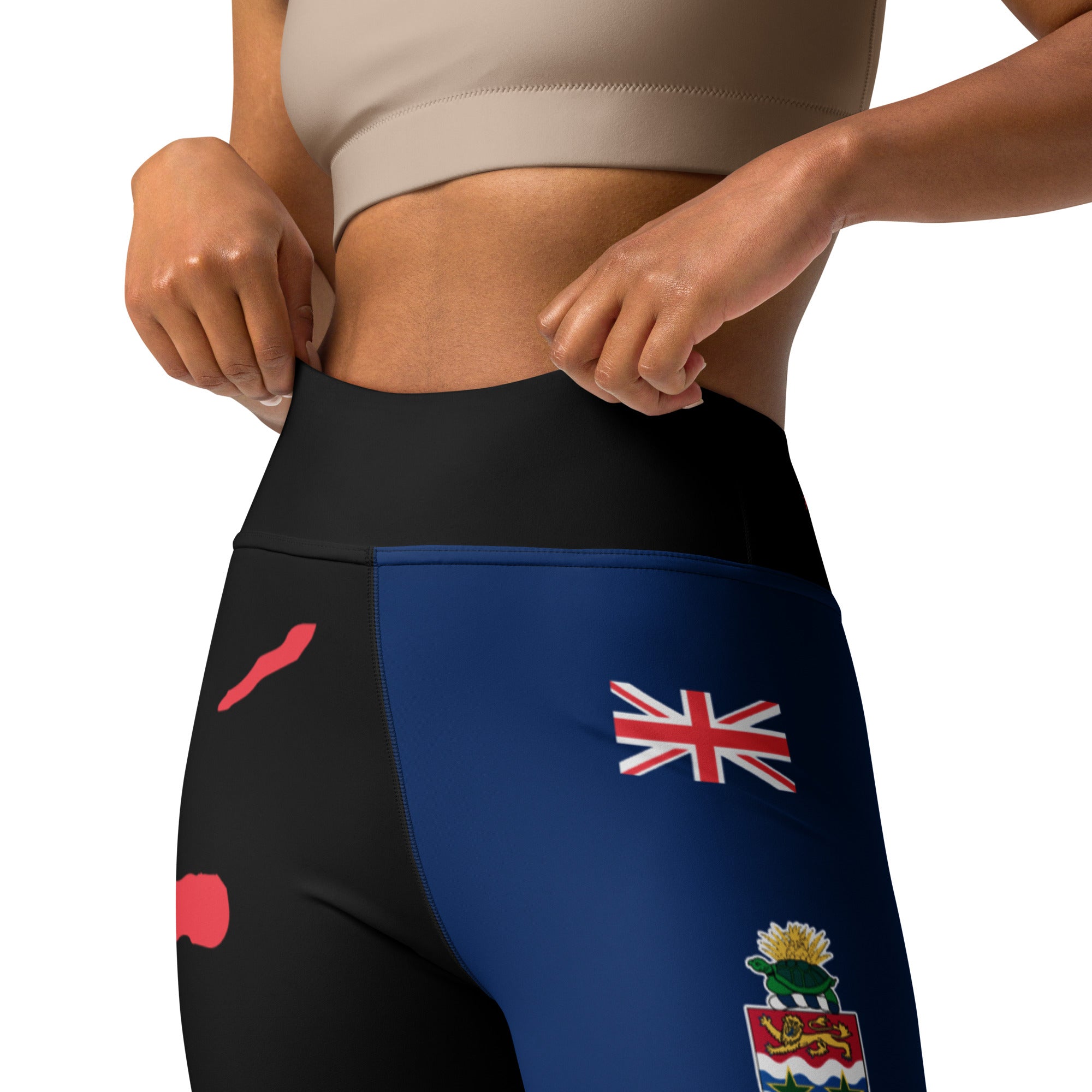 Cayman Islands Flag Yoga leggings-Fete Massive