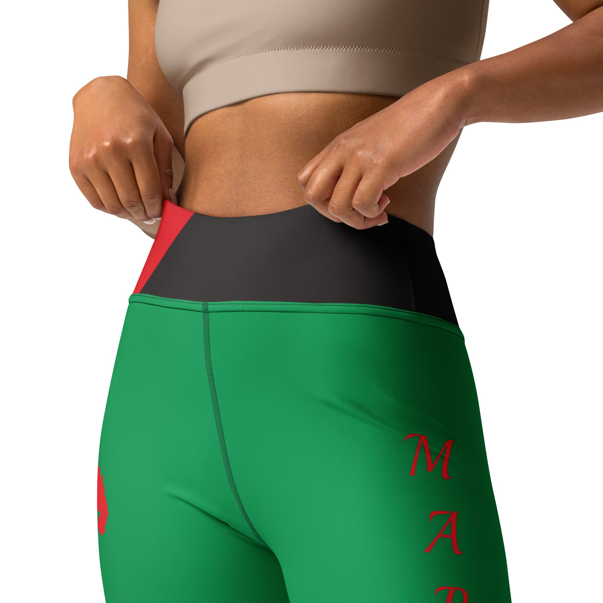 Martinique Yoga Leggings (Green)-Fete Massive