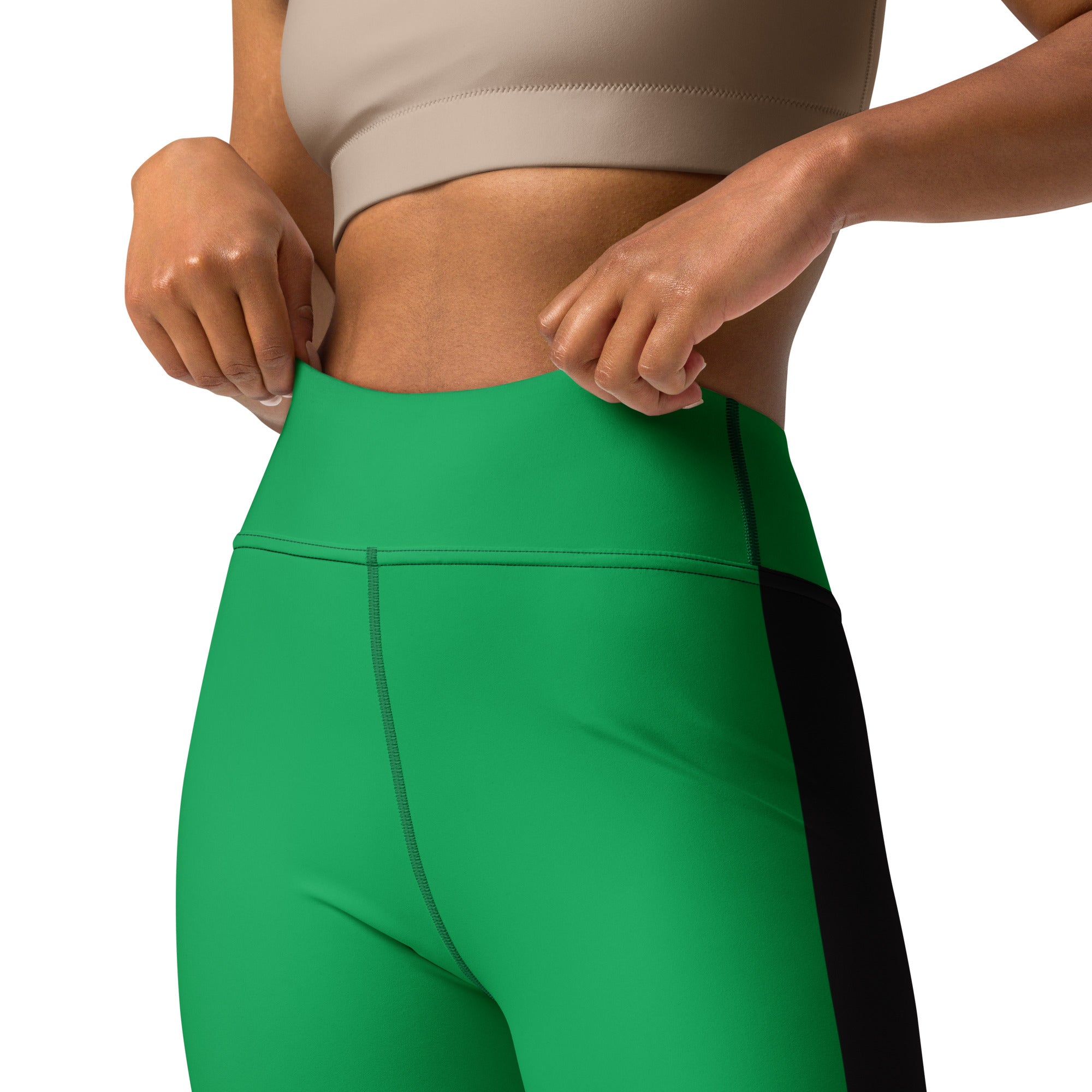 Martinique Yoga Leggings (Green Flag)-Fete Massive