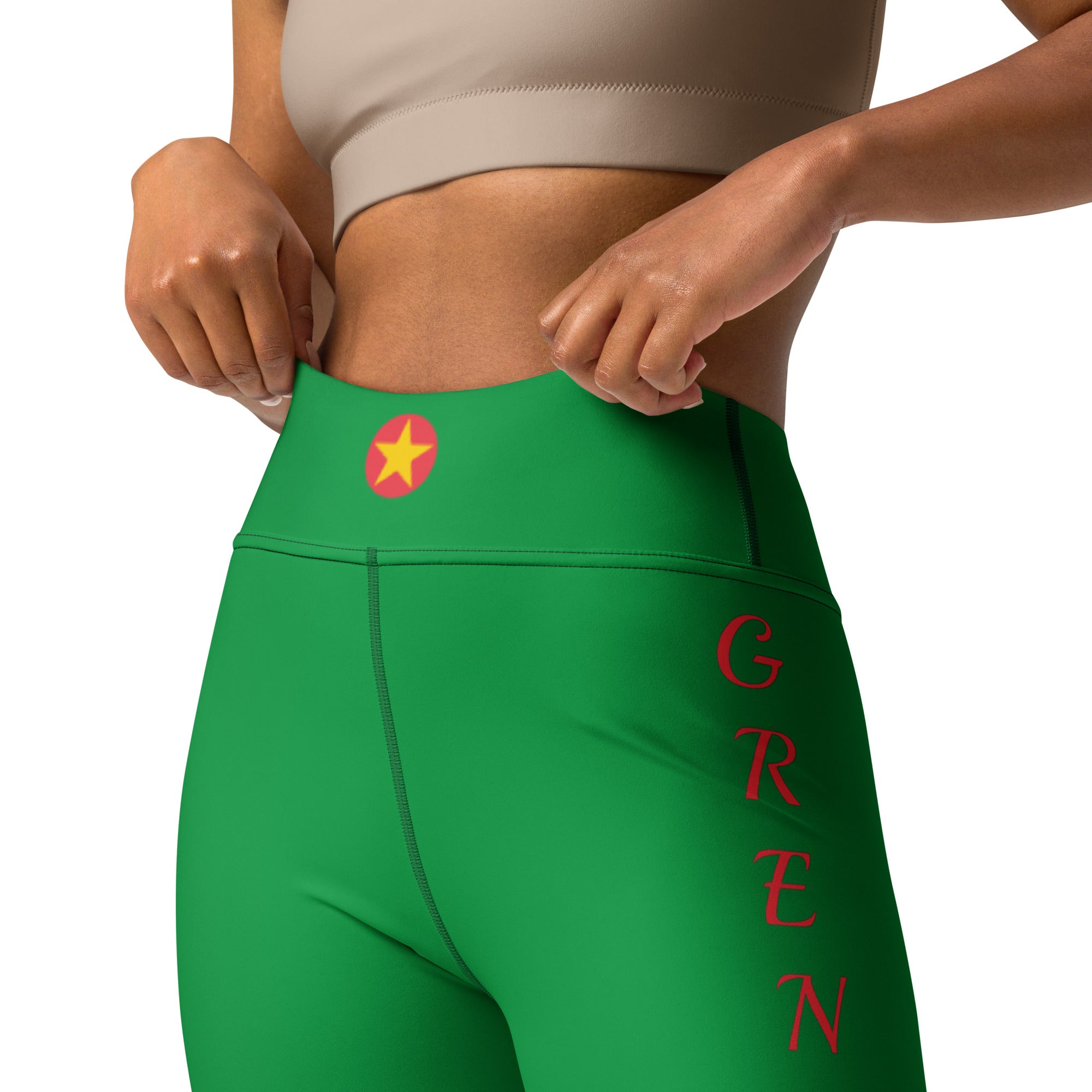 Grenada Yoga Leggings (Green)-Fete Massive