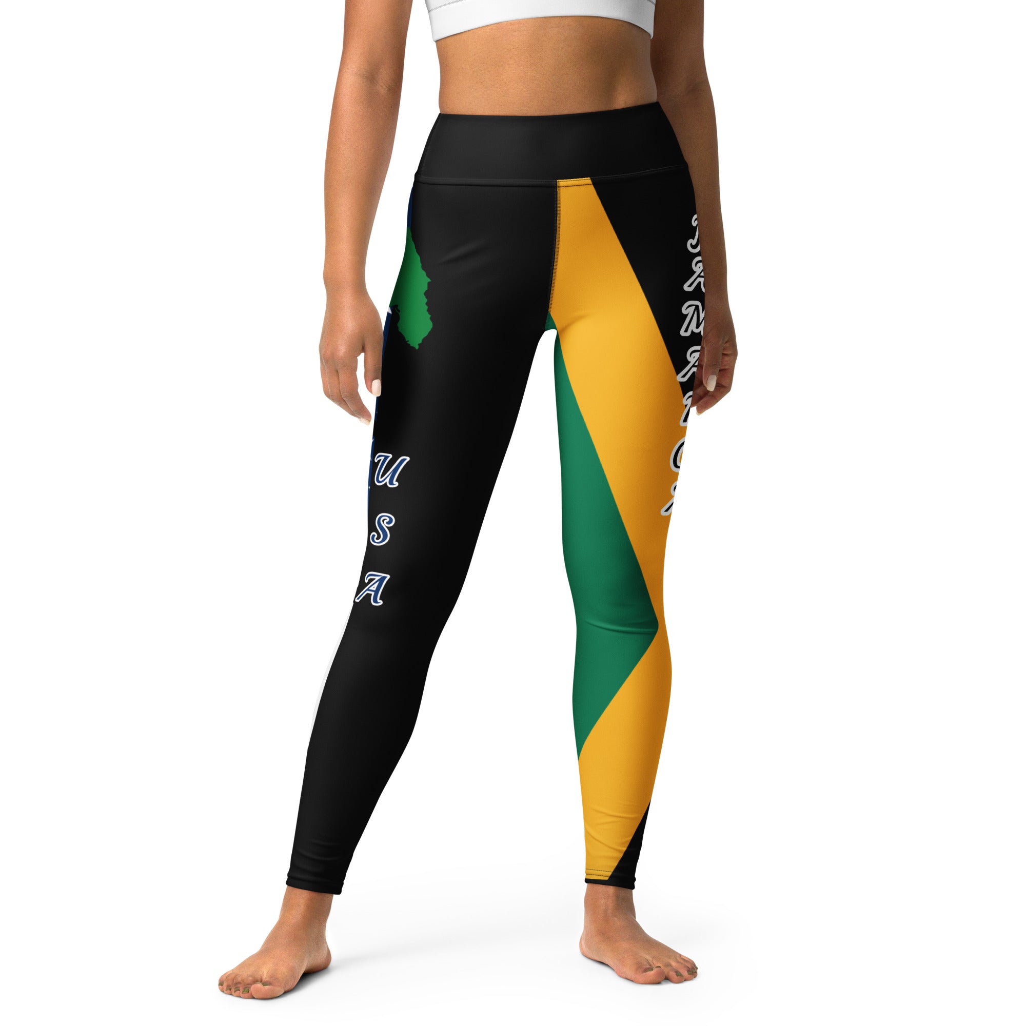 Jamaica USA Yoga Leggings-Fete Massive