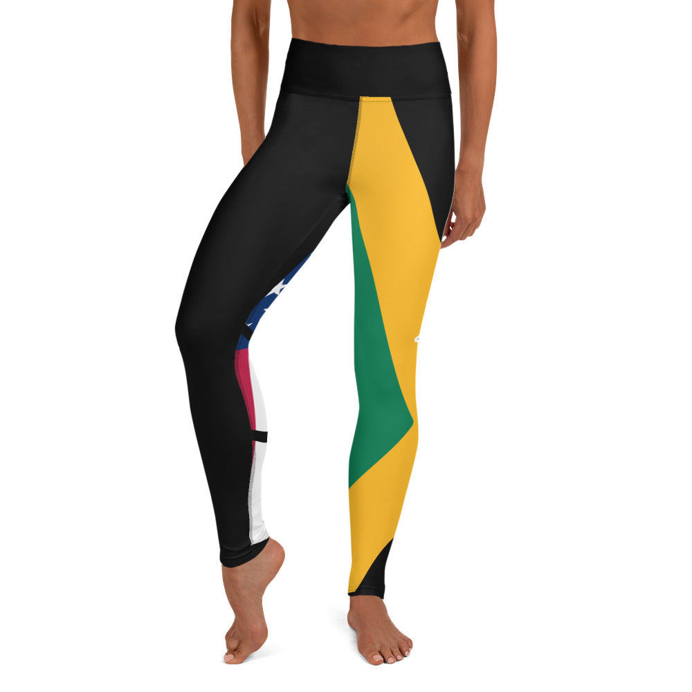 Jamaica USA Yoga Leggings-Fete Massive