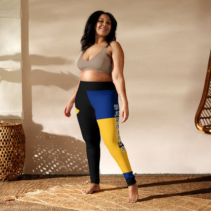 Barbados Flag Yoga Leggings