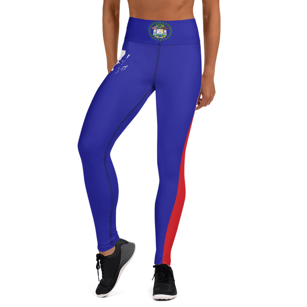 Belize Flag Yoga Leggings-Fete Massive