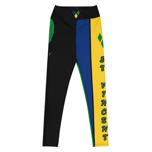 Saint Vincent Flag Yoga Leggings