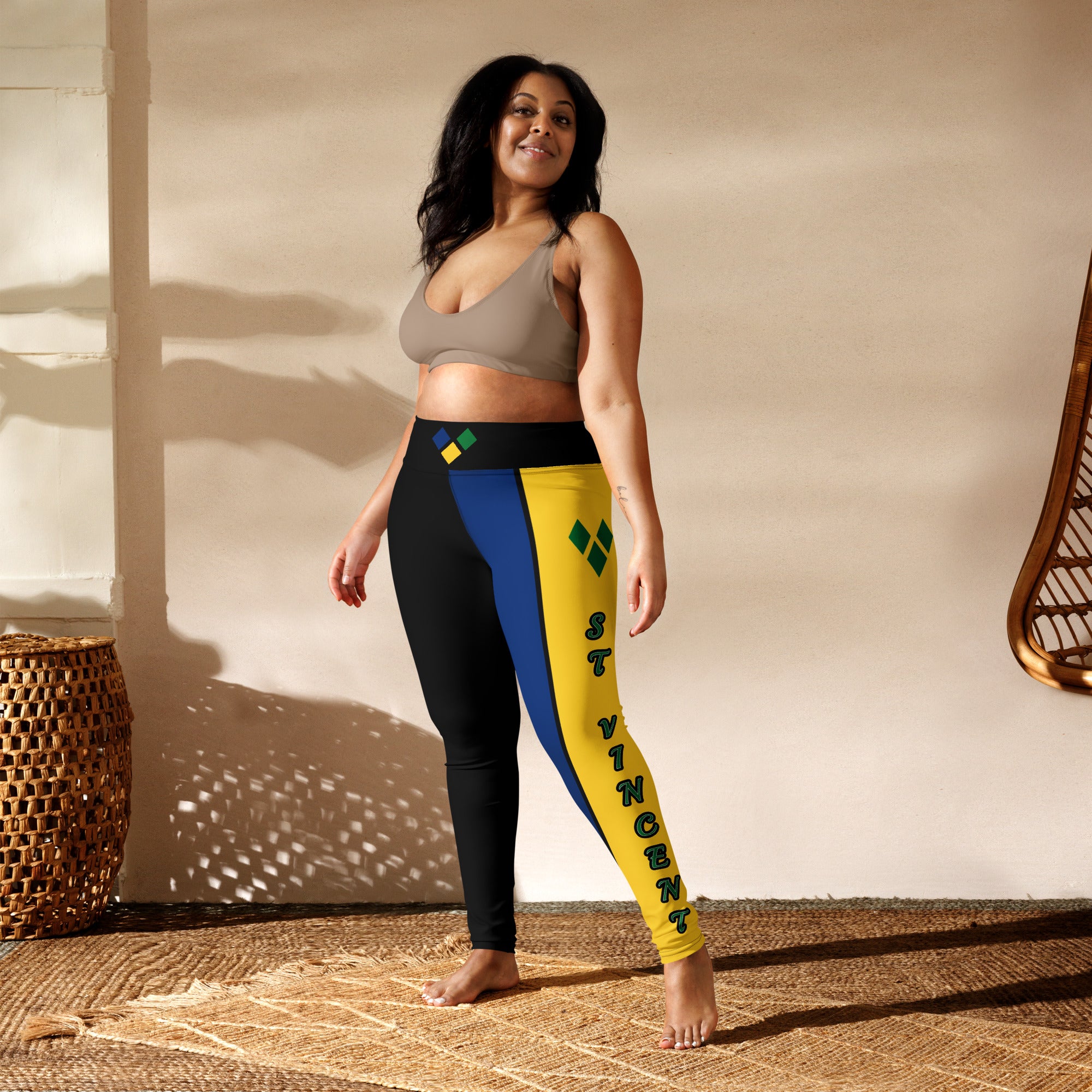 Saint Vincent Flag Yoga Leggings-Fete Massive