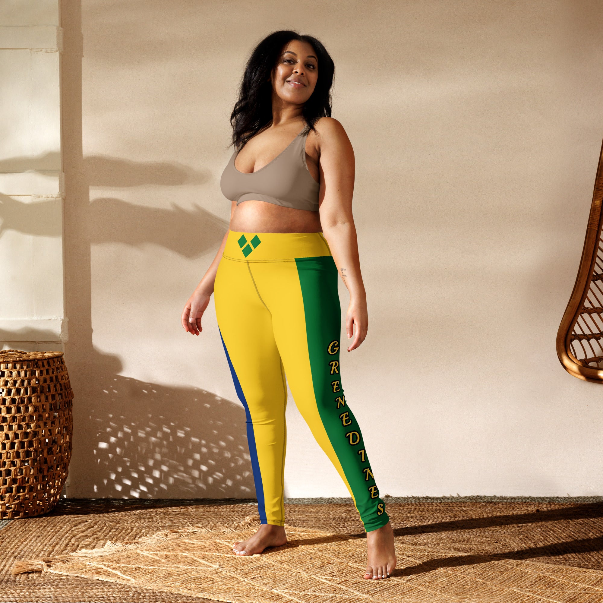 Saint Vincent Flag Yoga Leggings 2-Fete Massive