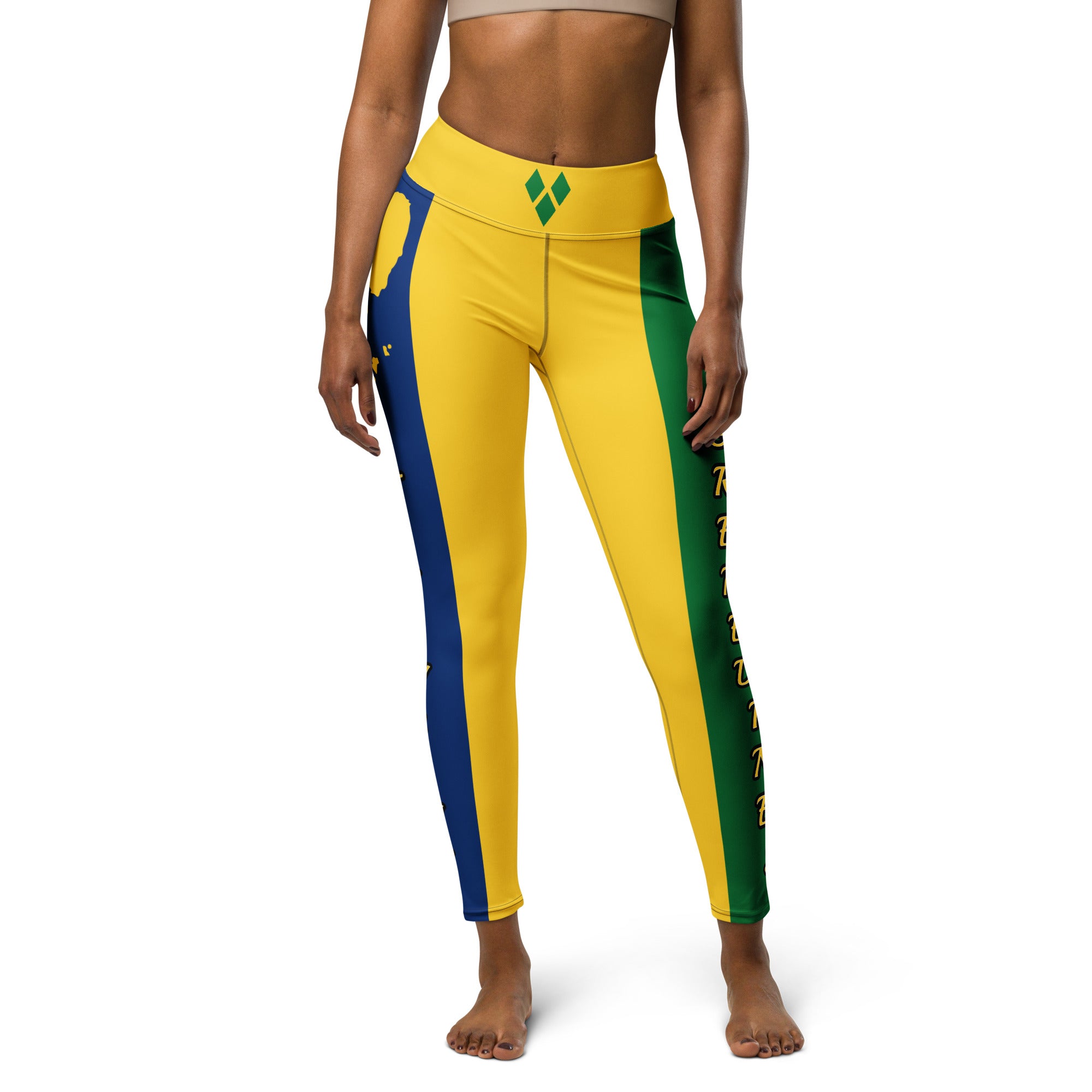 Saint Vincent Flag Yoga Leggings 2-Fete Massive