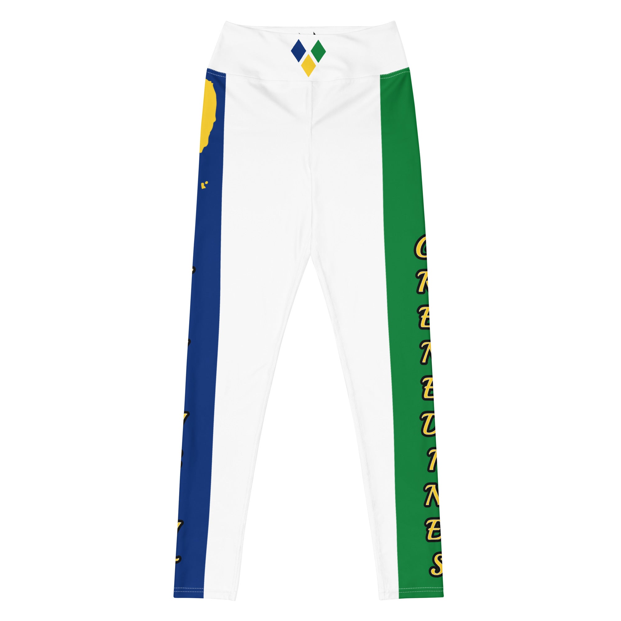 Saint Vincent Flag White Out Edition Yoga Leggings-Fete Massive