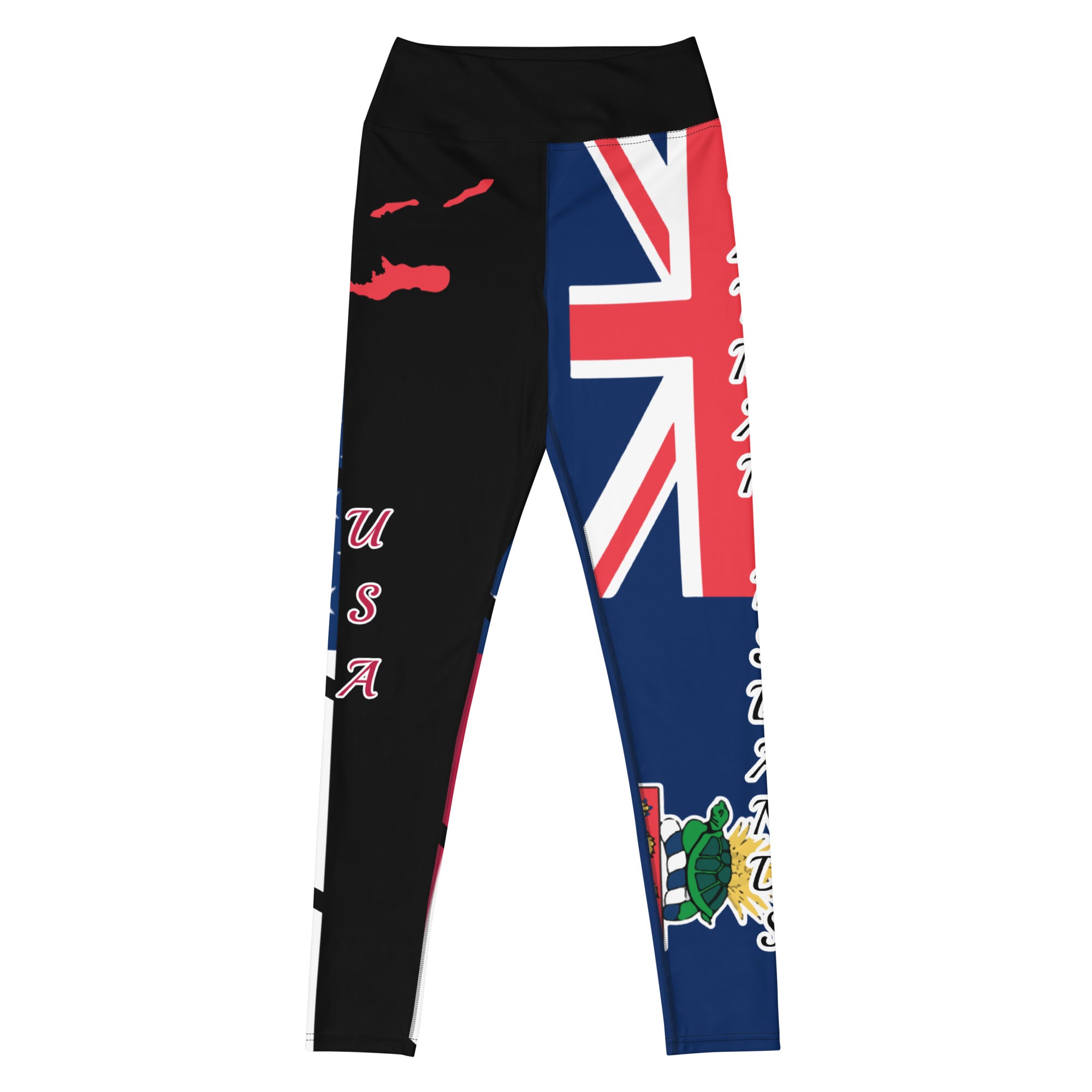 Cayman Islands USA Yoga Leggings-Fete Massive