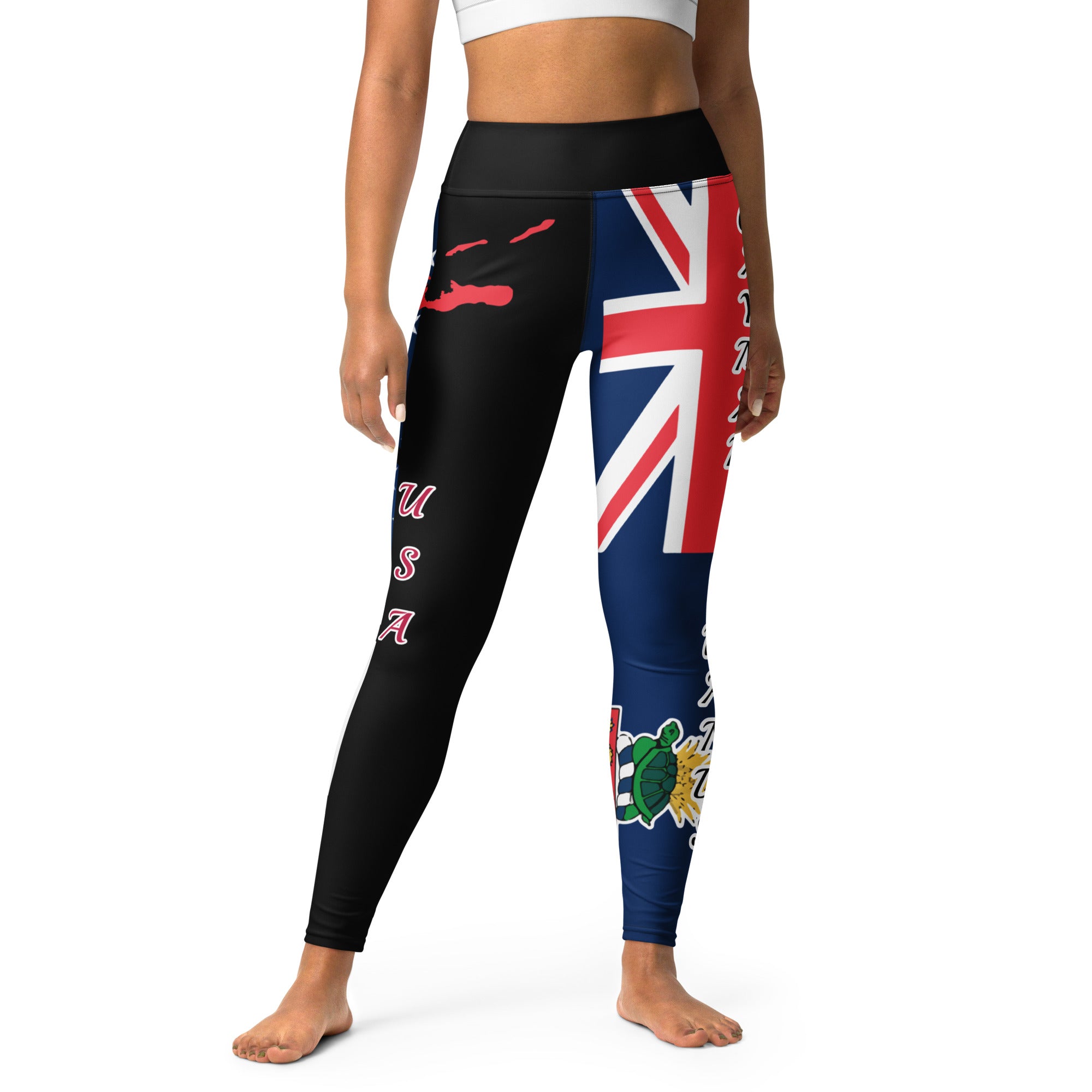 Cayman Islands USA Yoga Leggings-Fete Massive