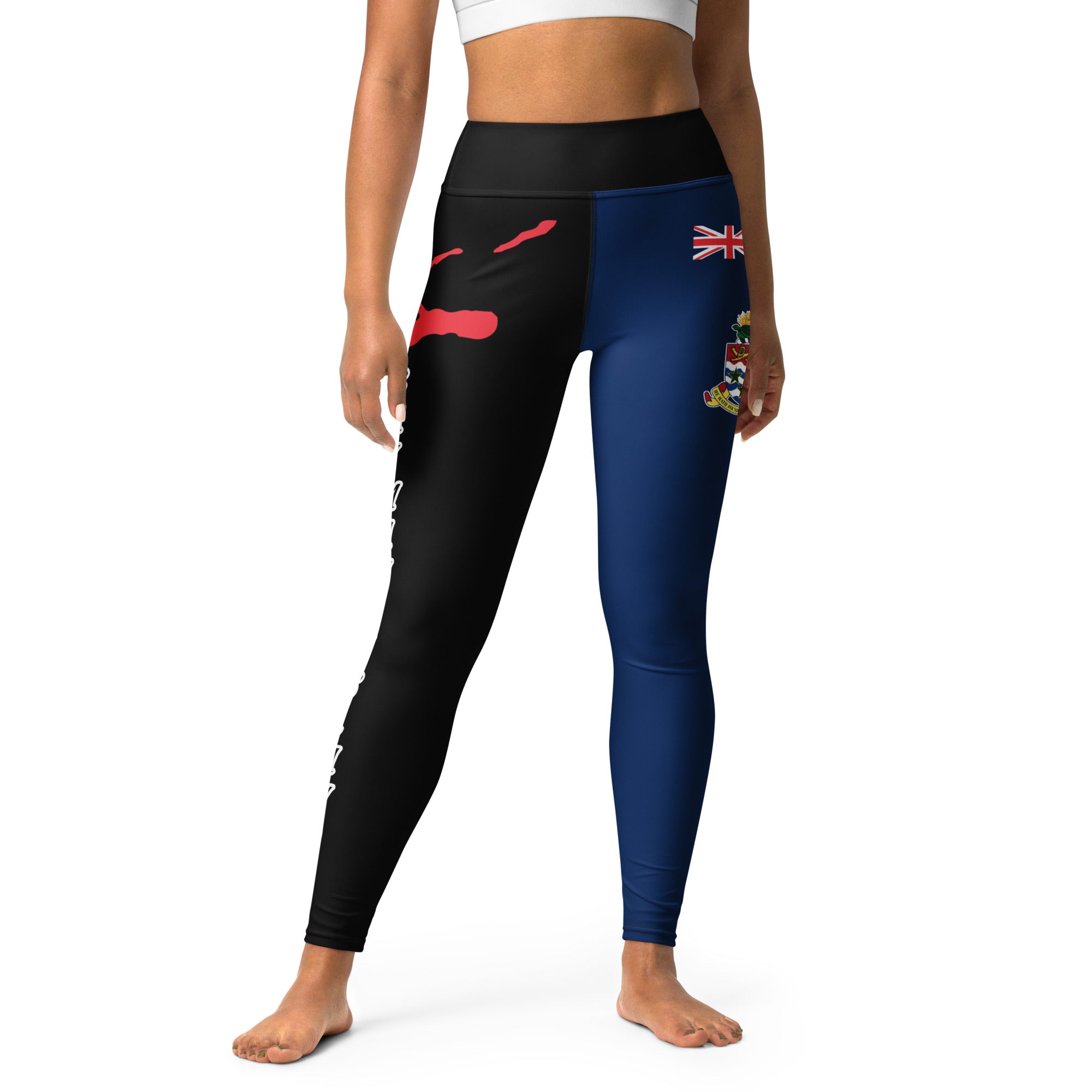 Cayman Islands Flag Yoga leggings-Fete Massive