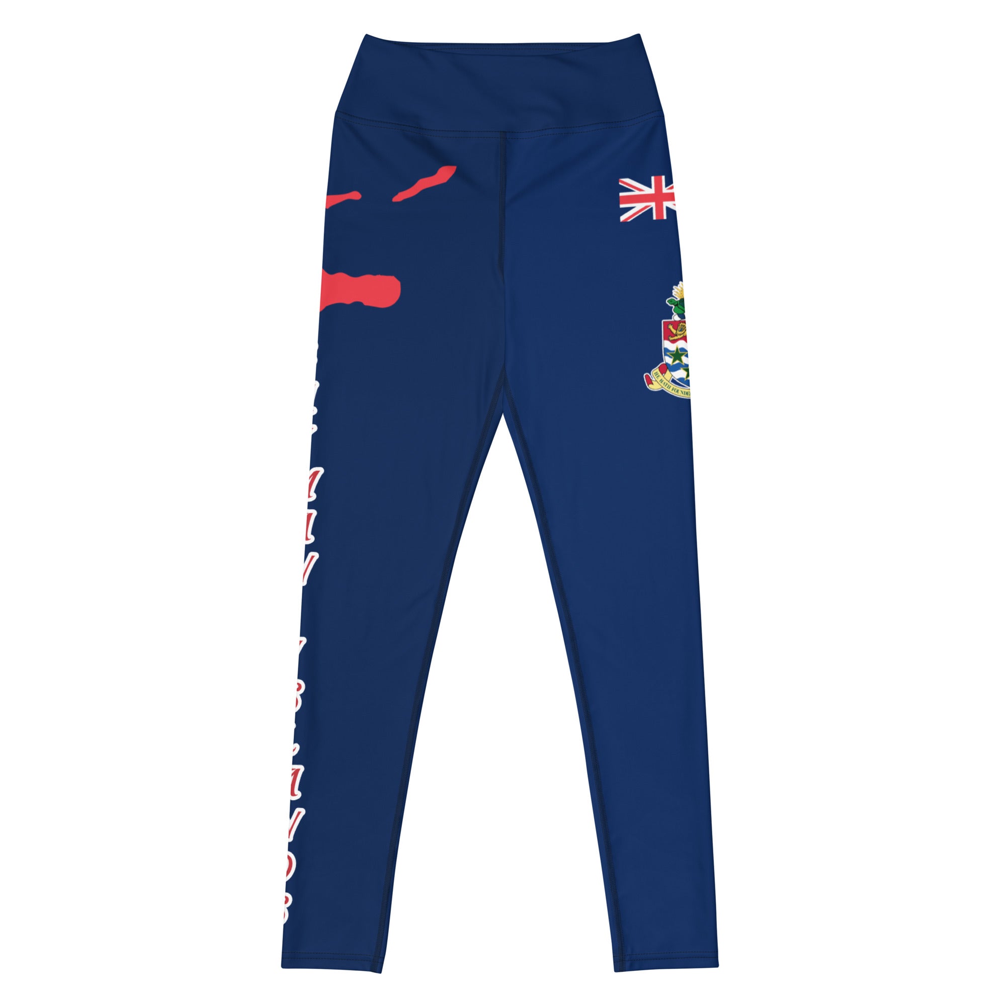 Cayman Islands Flag Yoga Leggings-Fete Massive