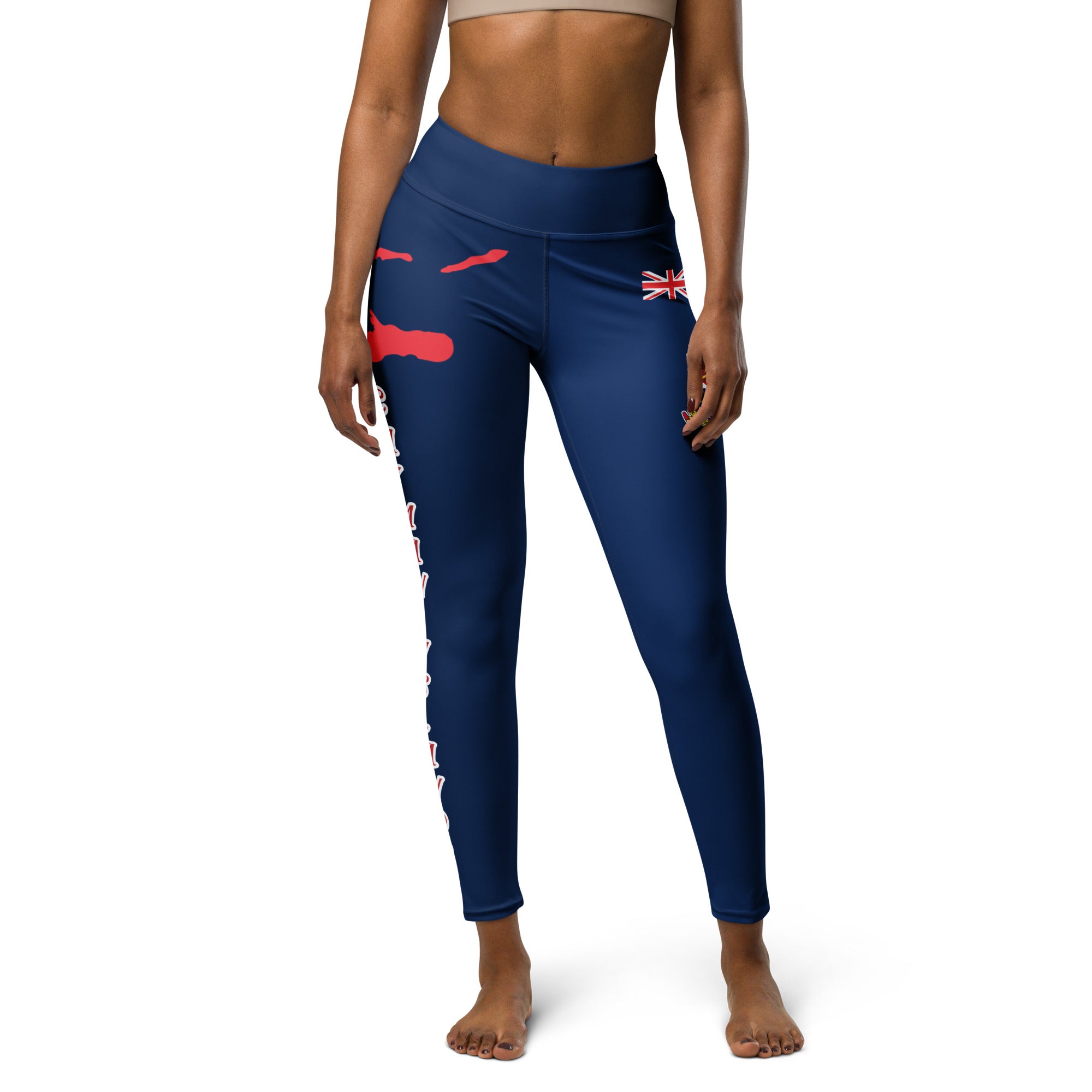 Cayman Islands Flag Yoga Leggings-Fete Massive