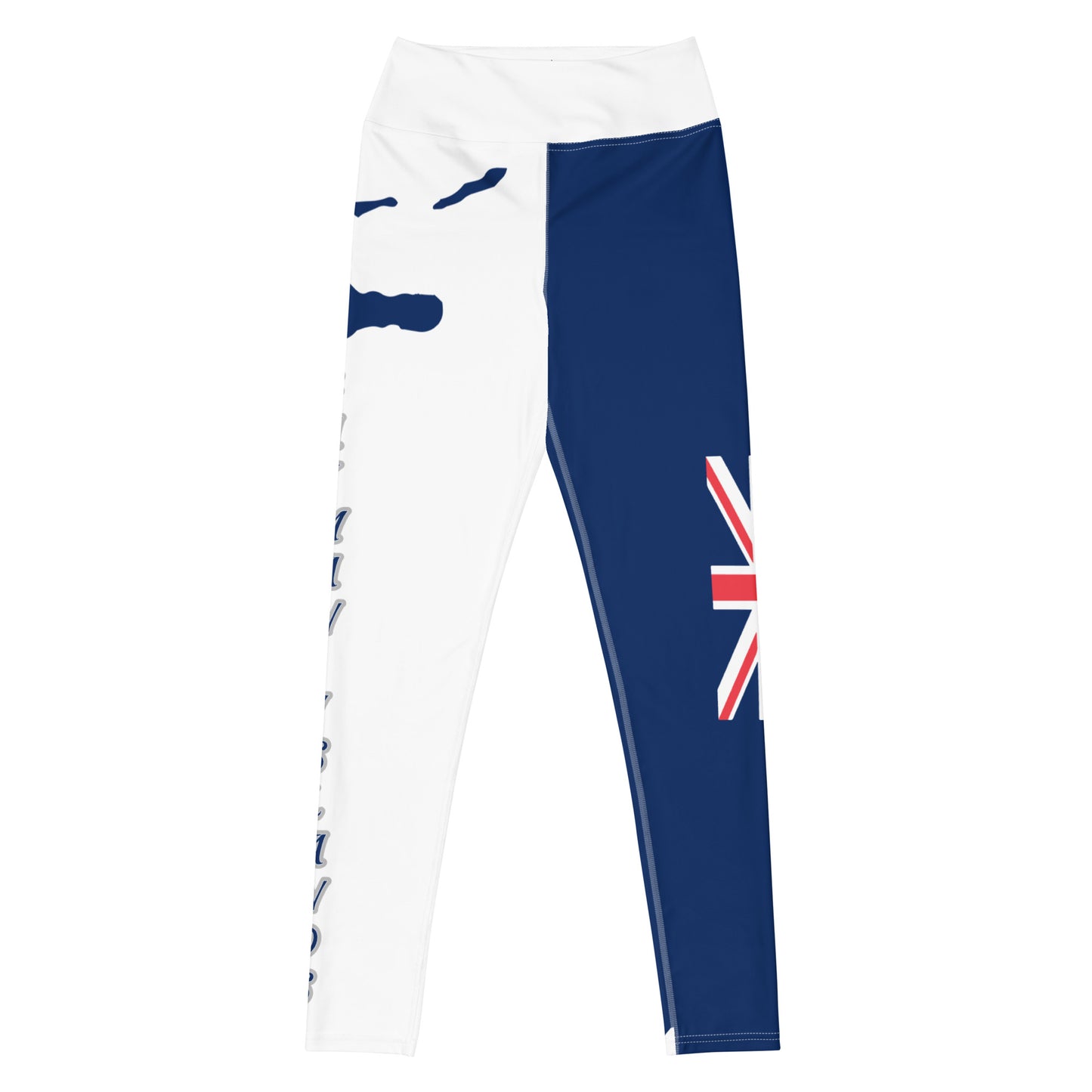 Caymen Islands Flag Yoga Leggings White