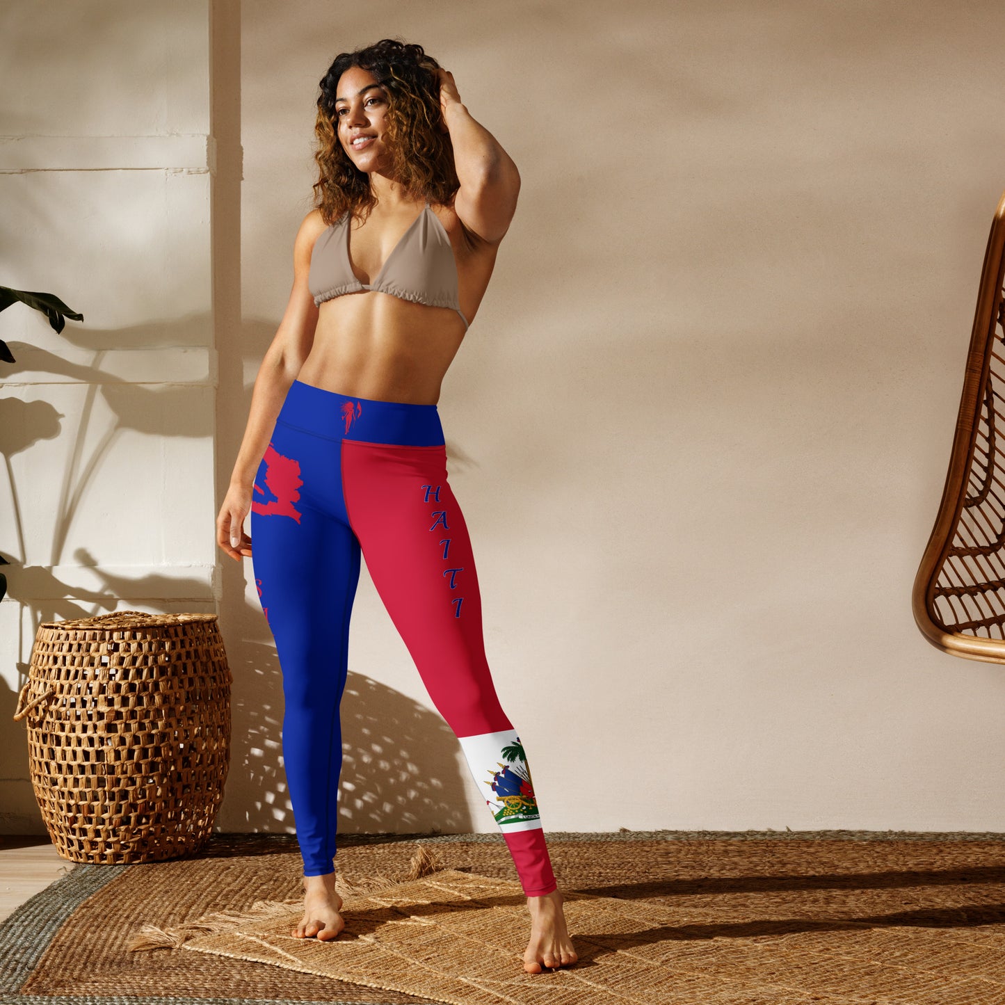 Haiti Flag Yoga Leggings