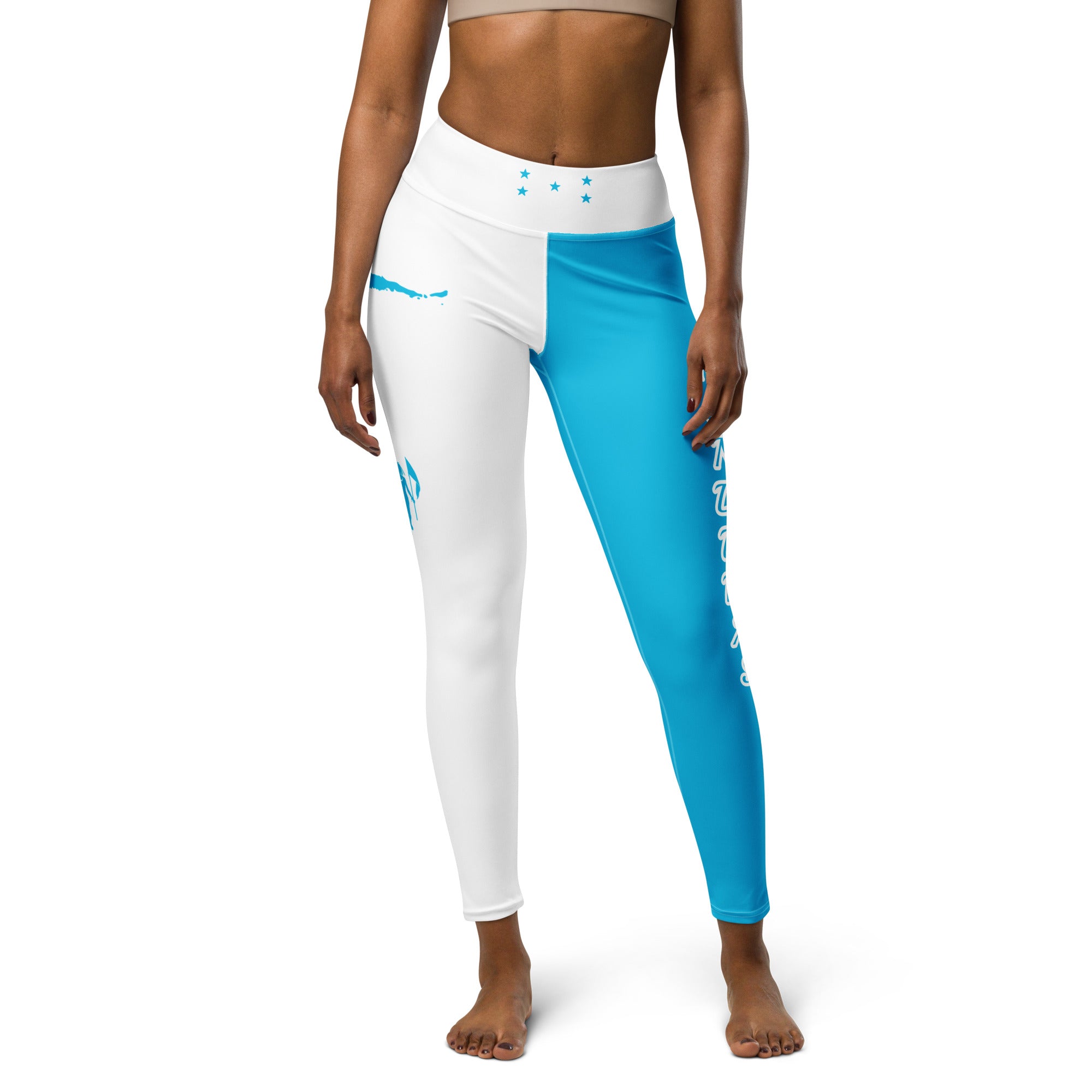 Rotan/Honduras Flag Yoga Leggings-Fete Massive