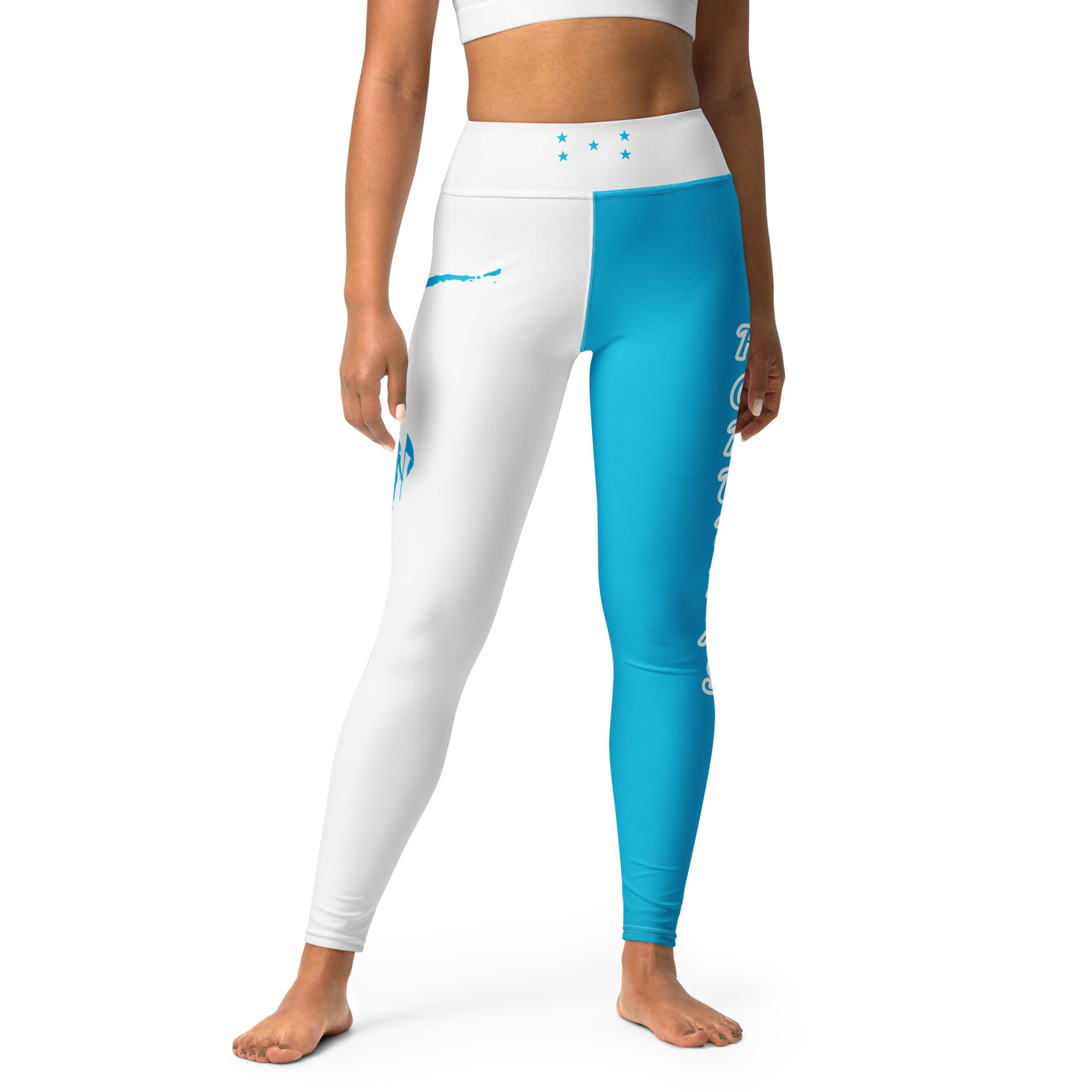 Rotan/Honduras Flag Yoga Leggings-Fete Massive