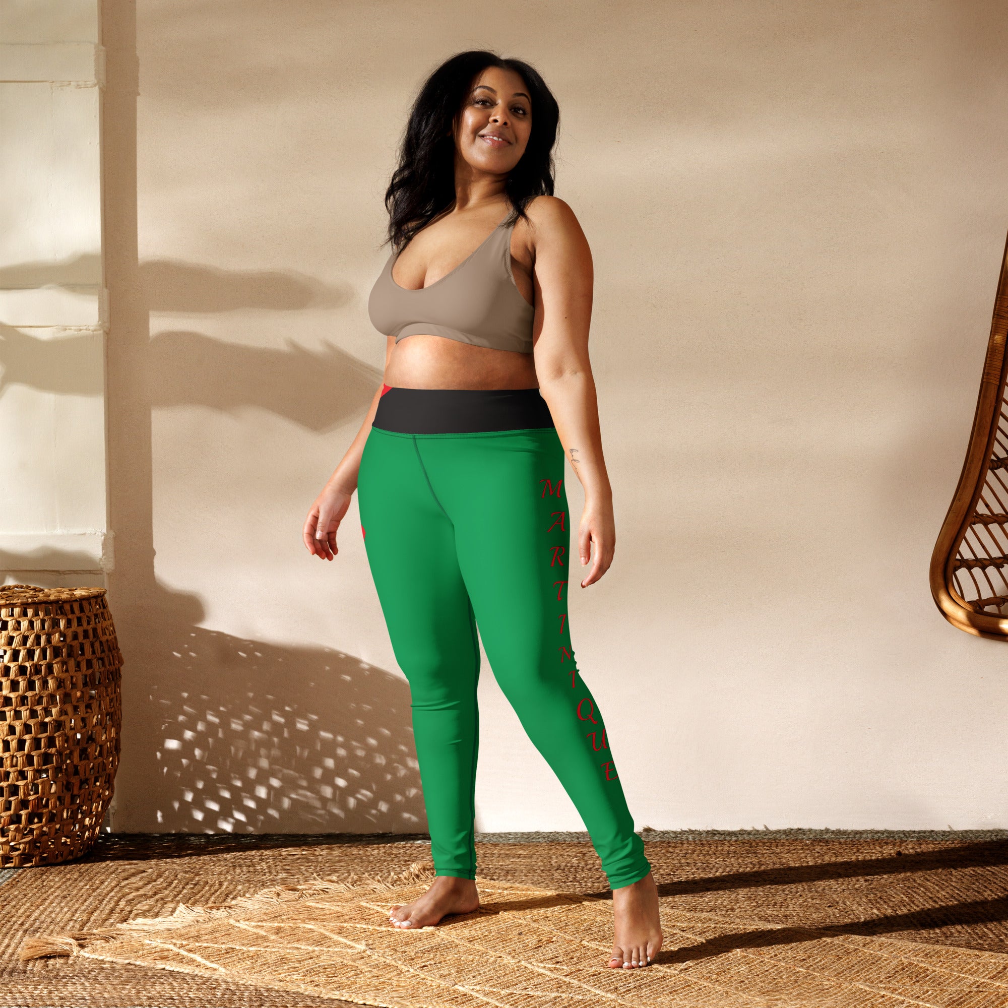 Martinique Yoga Leggings (Green)-Fete Massive