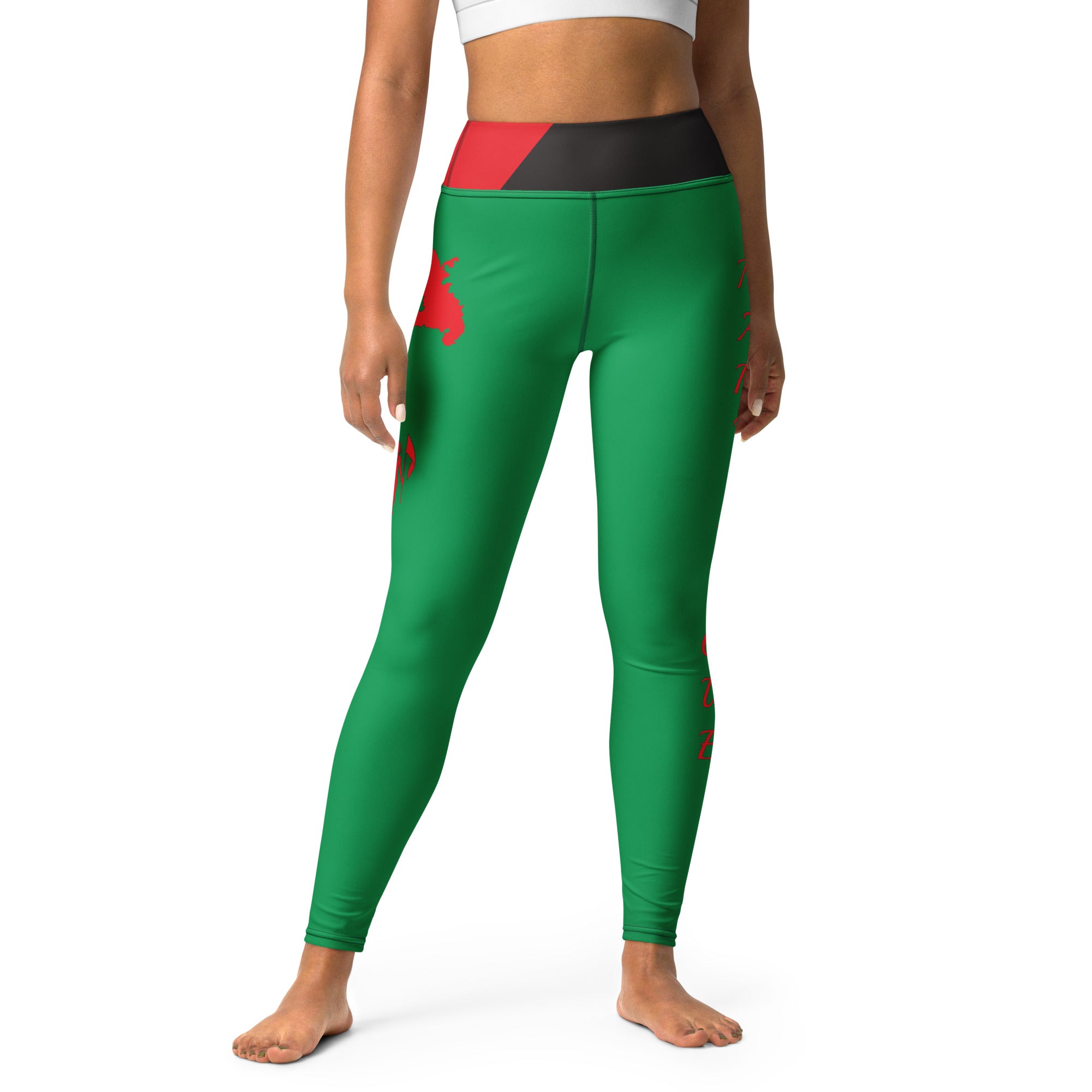 Martinique Yoga Leggings (Green)-Fete Massive