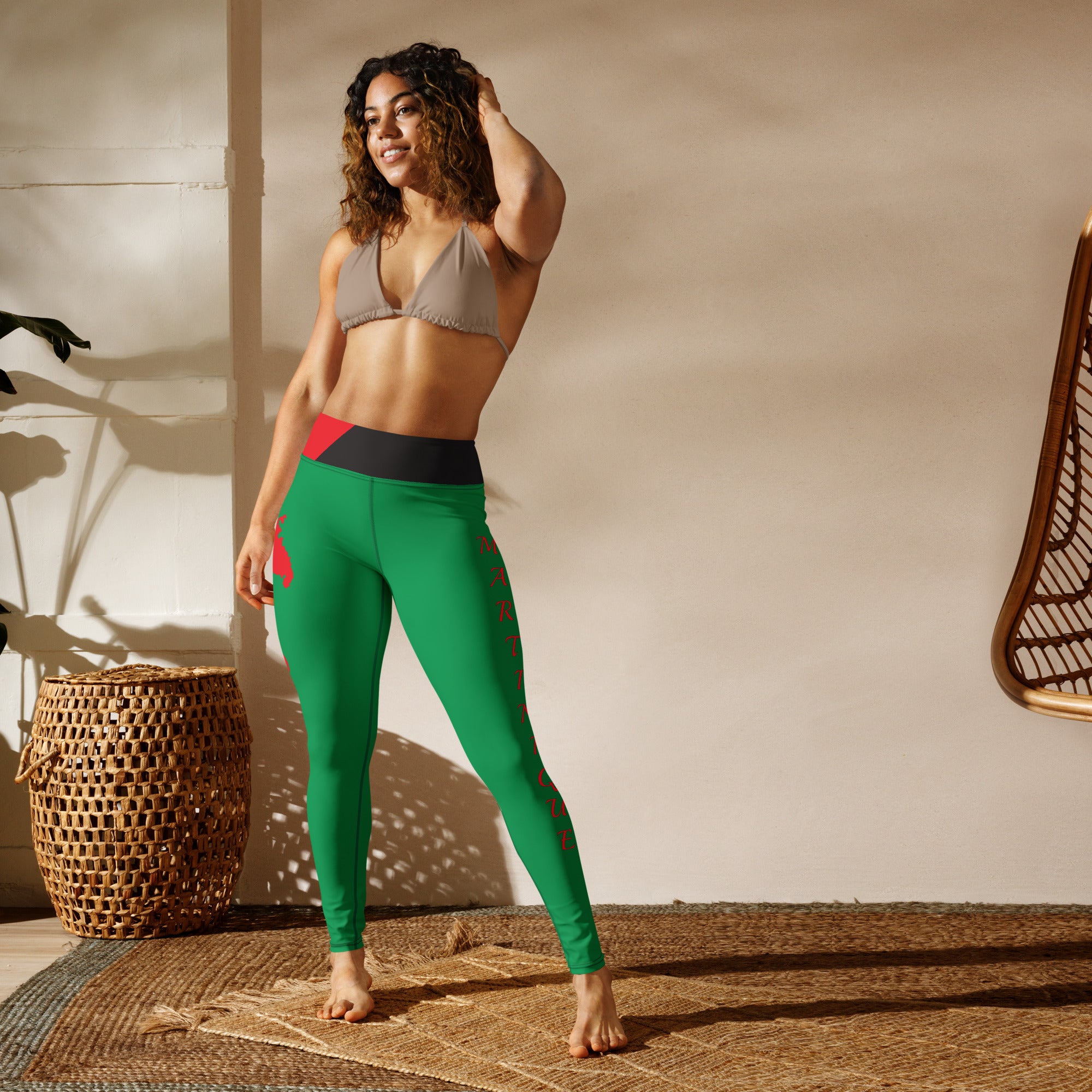 Martinique Yoga Leggings (Green)-Fete Massive