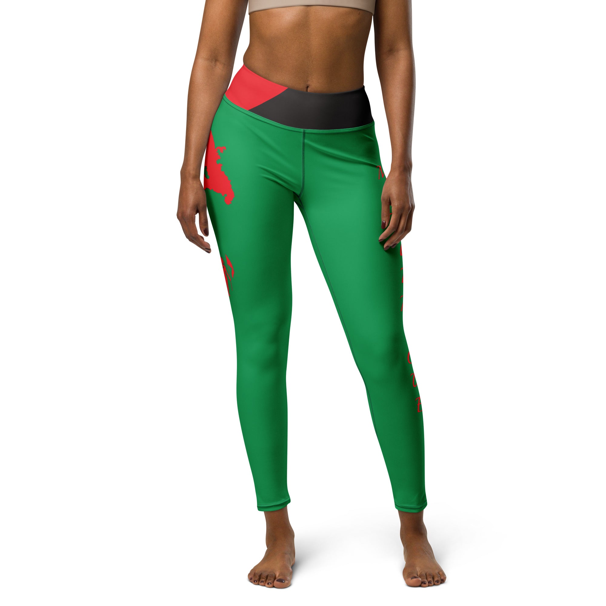 Martinique Yoga Leggings (Green)-Fete Massive