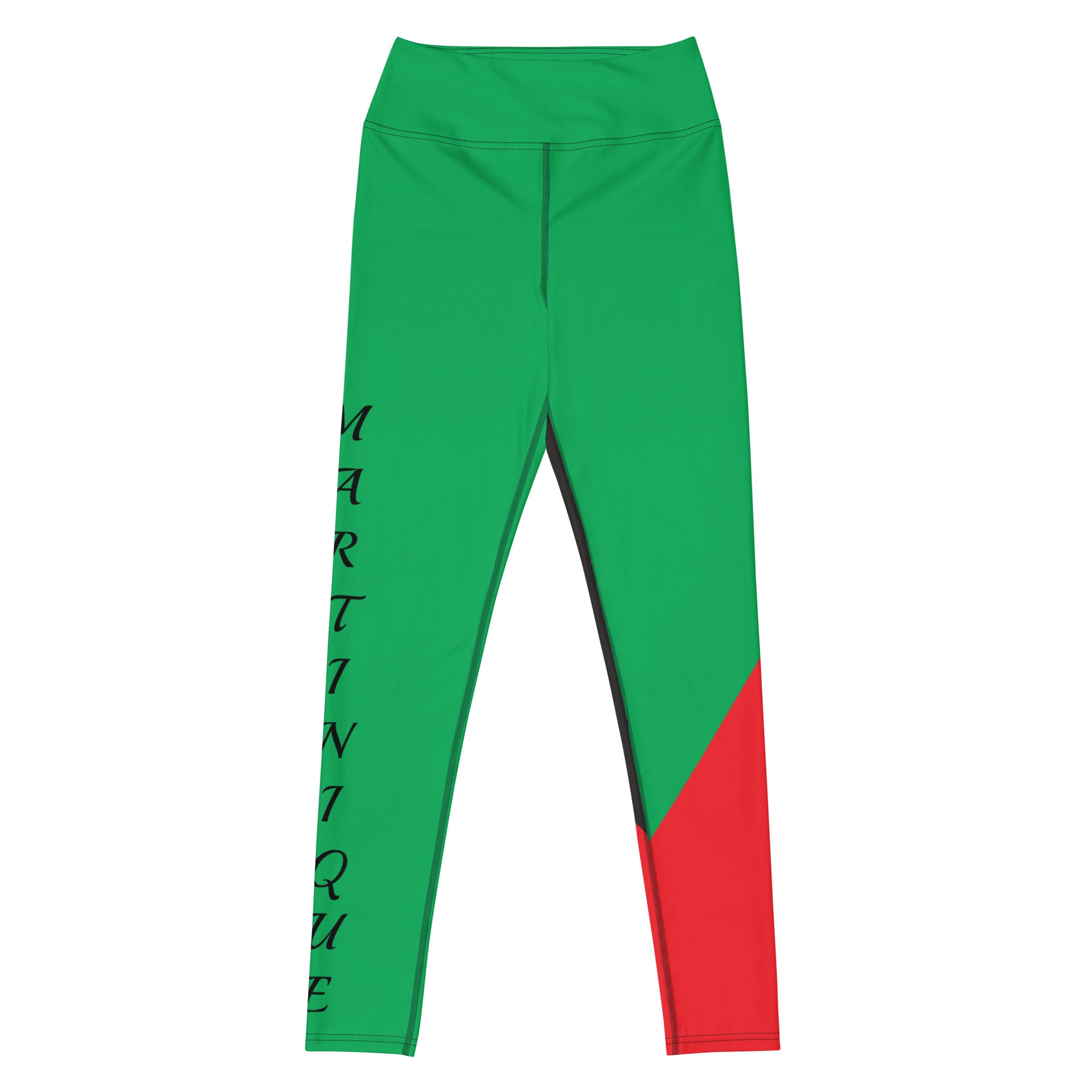 Martinique Yoga Leggings (Green Flag)-Fete Massive