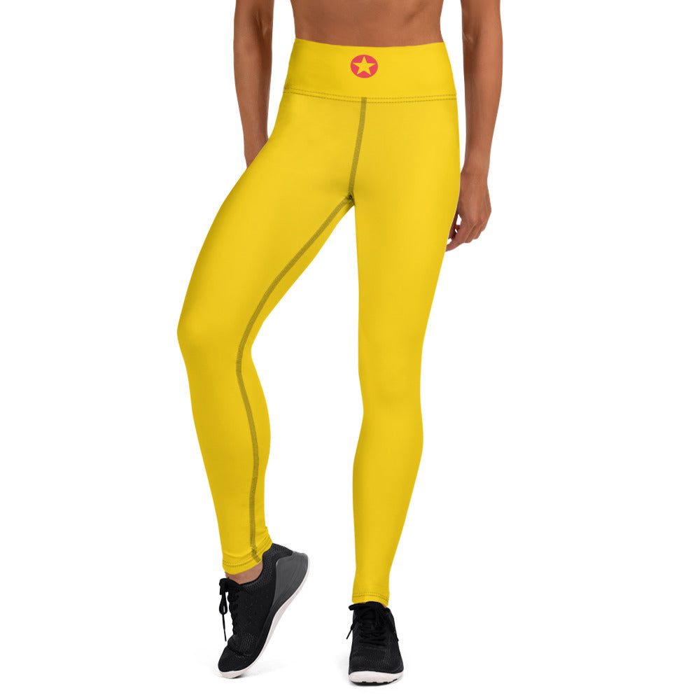 Grenada Yoga Leggings (Yellow)-Fete Massive