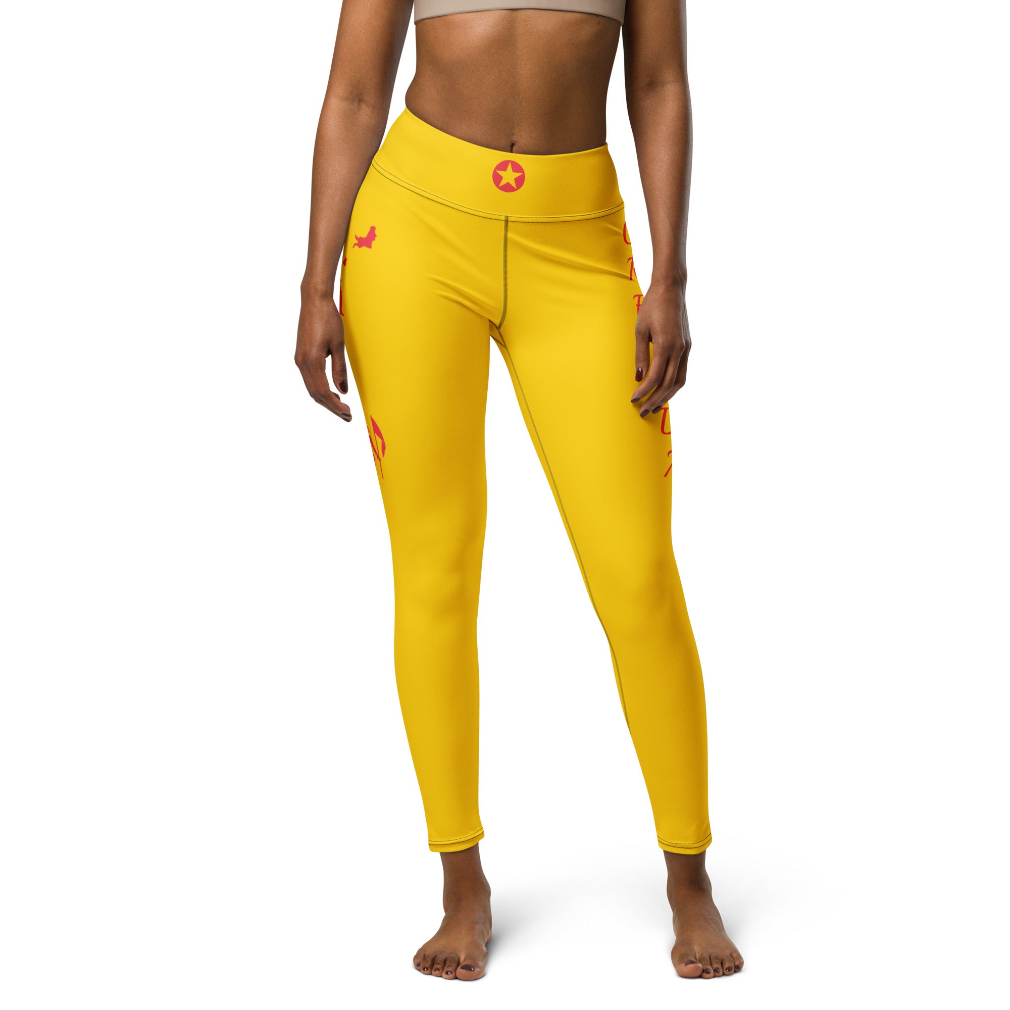 Grenada Yoga Leggings (Yellow)-Fete Massive