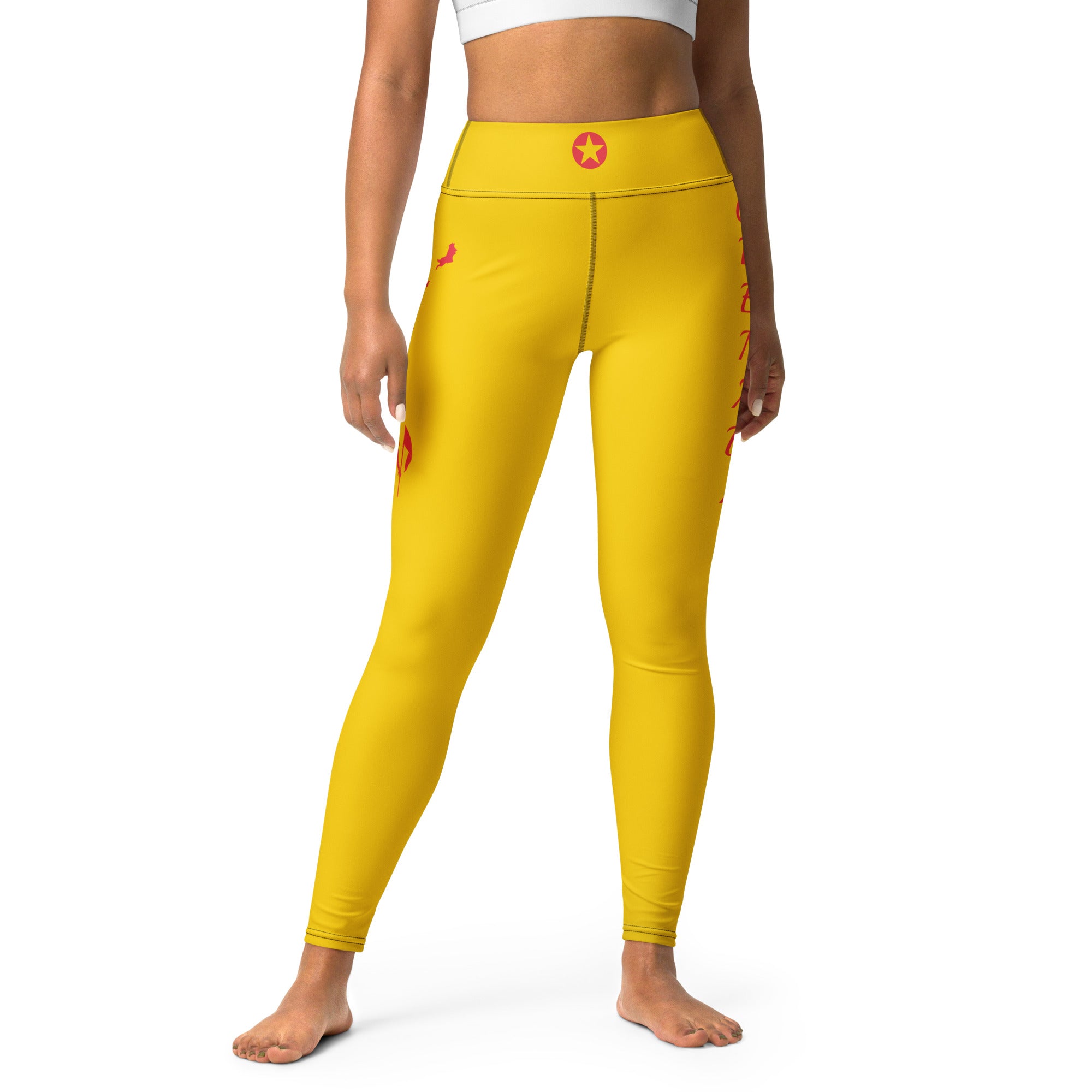 Grenada Yoga Leggings (Yellow)-Fete Massive