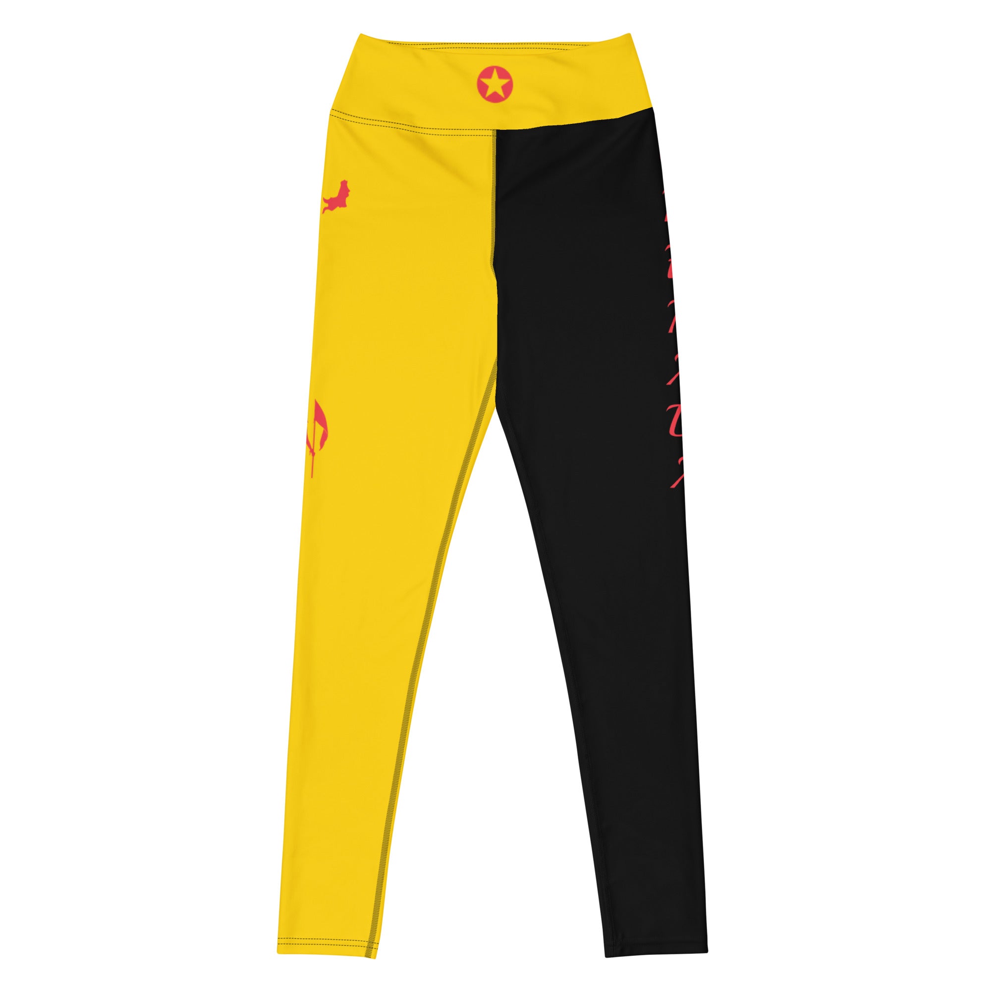 Grenada Yoga Leggings (Yellow & Black)-Fete Massive