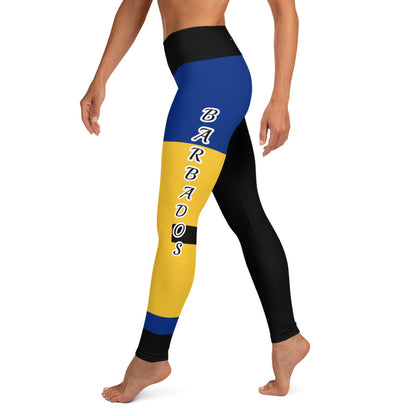 Barbados Flag Yoga Leggings